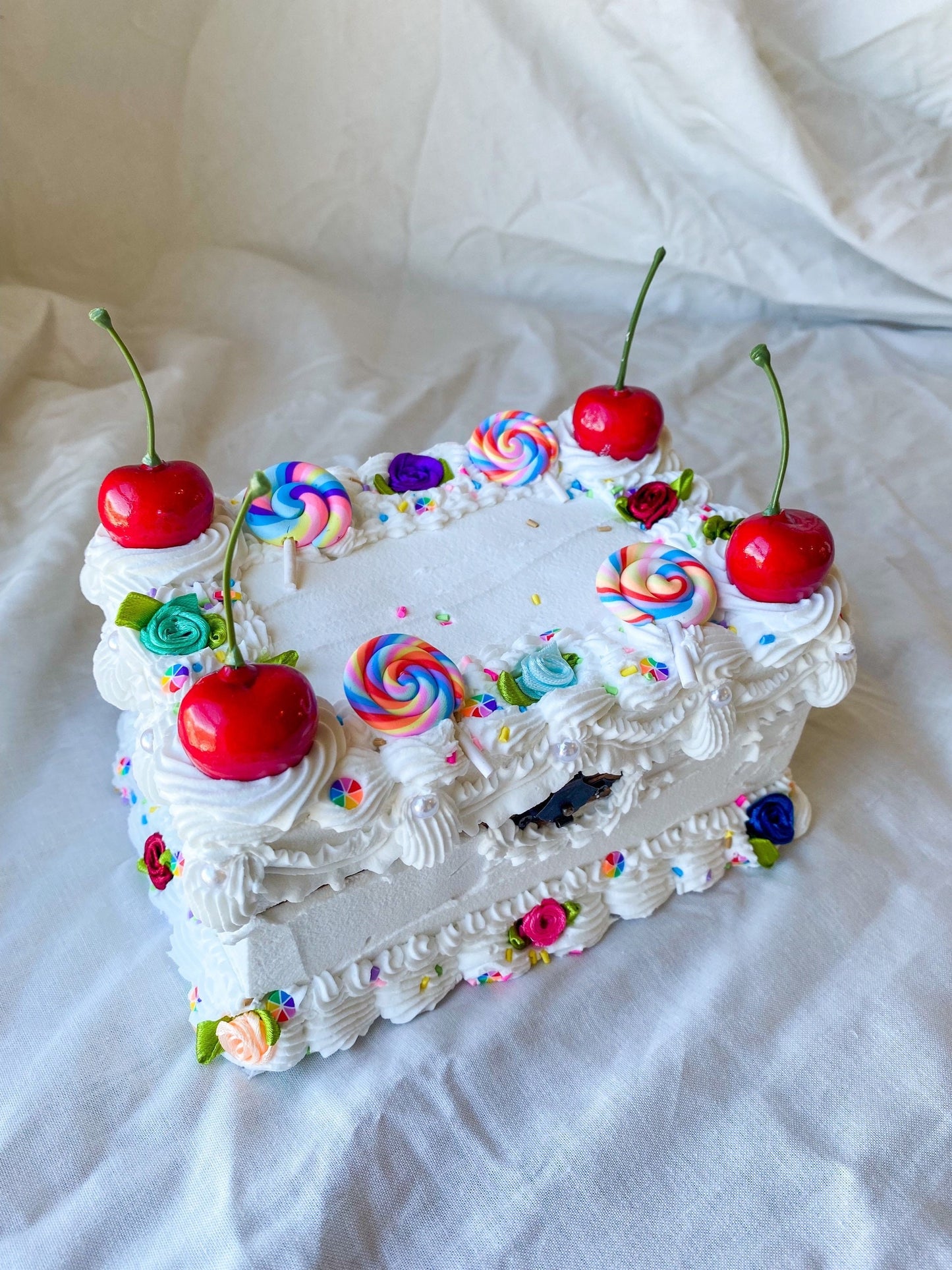 Vintage Cherry Fake Cake Boxes