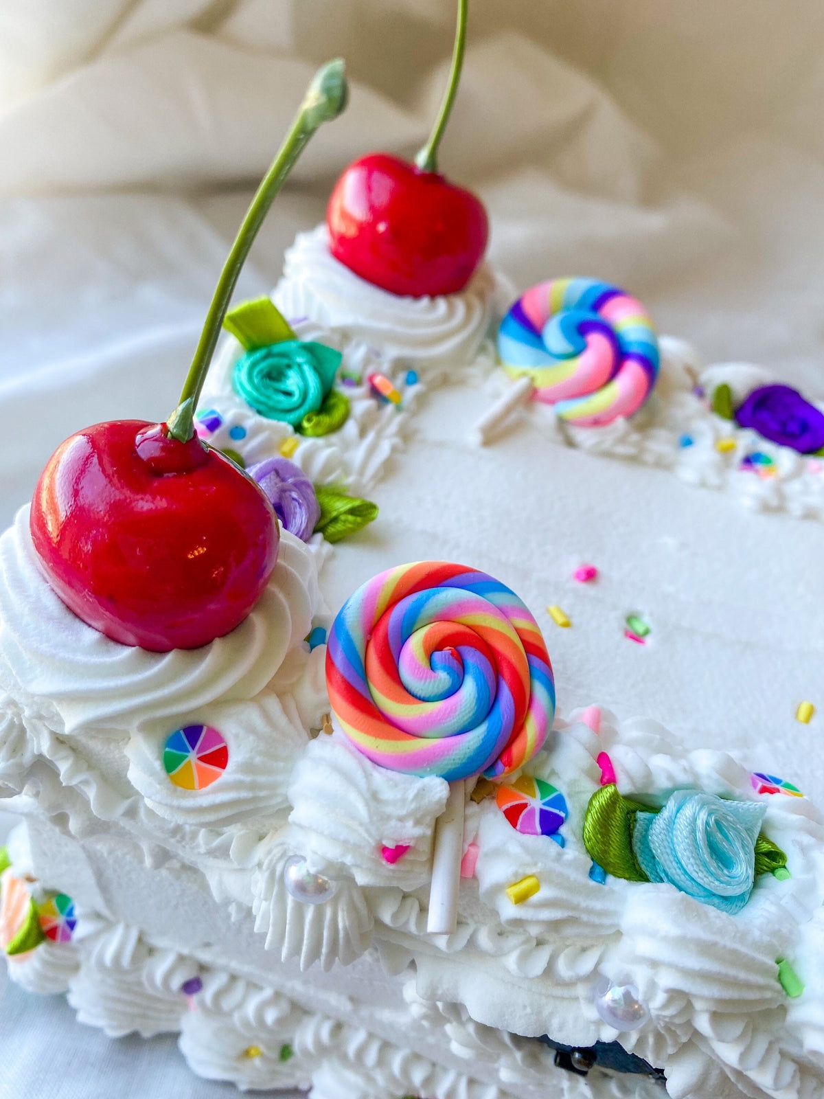Vintage Cherry Fake Cake Boxes
