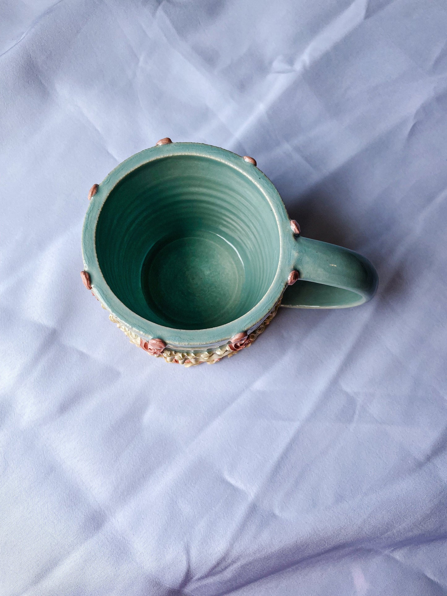 Light Blue and Pink Cake Mug