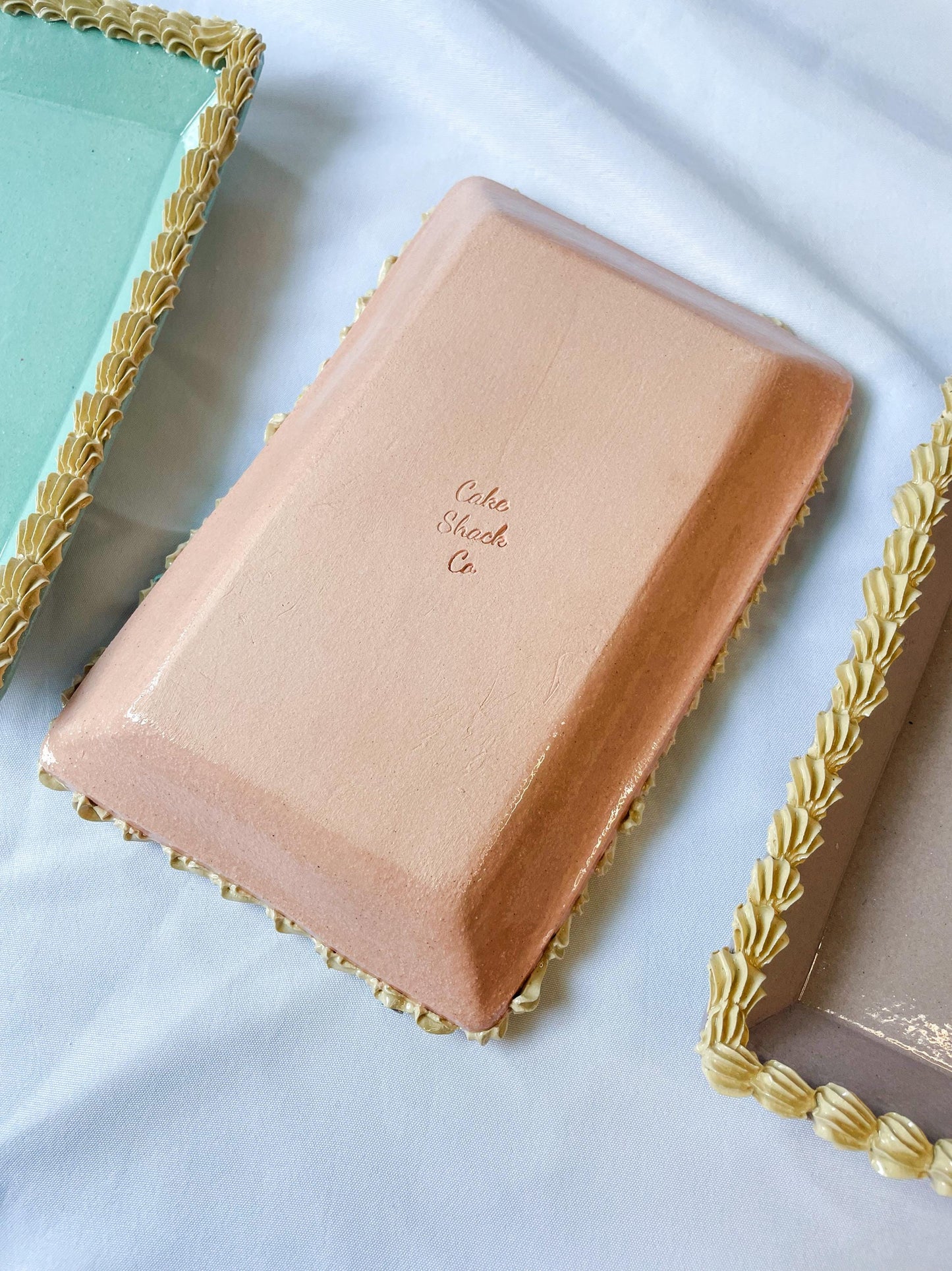 Rectanglular Ceramic “Cake” Trays