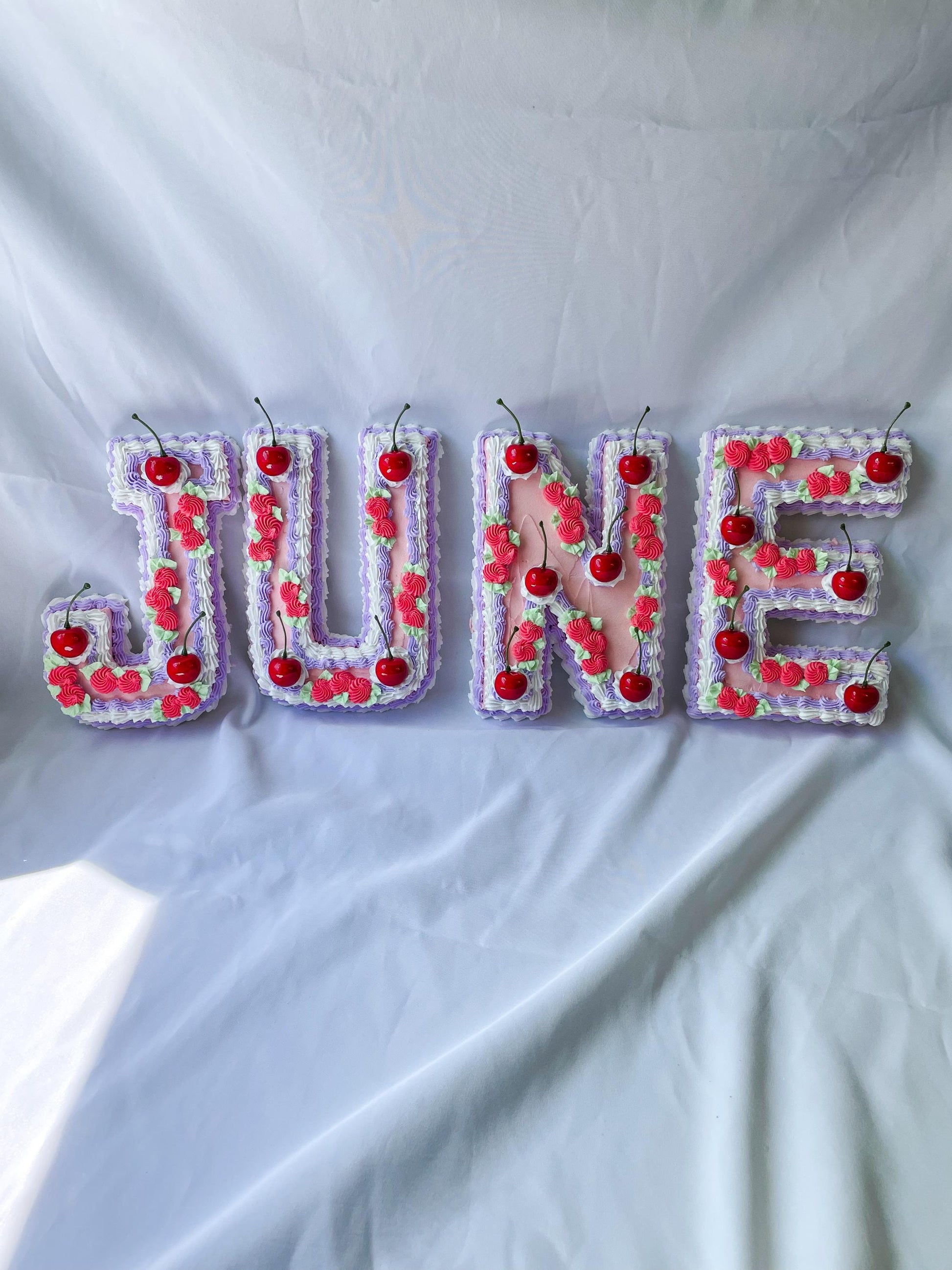 Customizable Fake Cake Letter Decorations