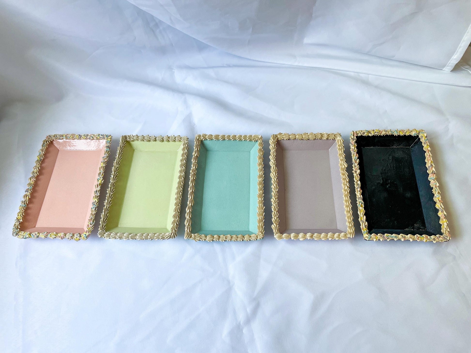Rectanglular Ceramic “Cake” Trays