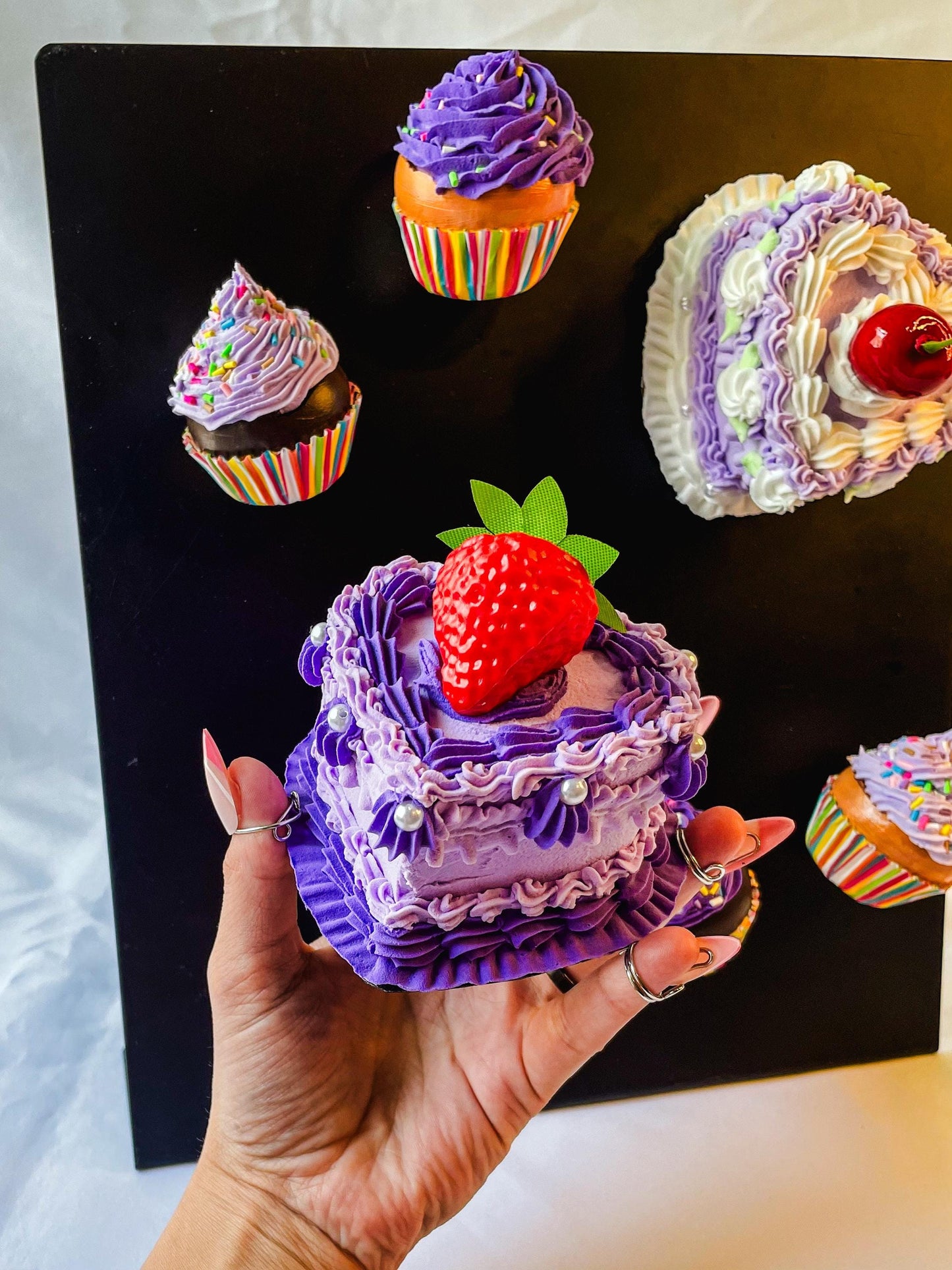 Customizable Mini Fake Cake Magnets