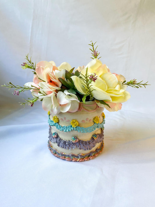 Rainbow Ceramic Cake Vase