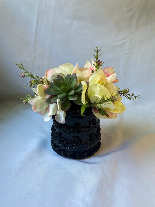 Gothic Black Ceramic Cake Vase