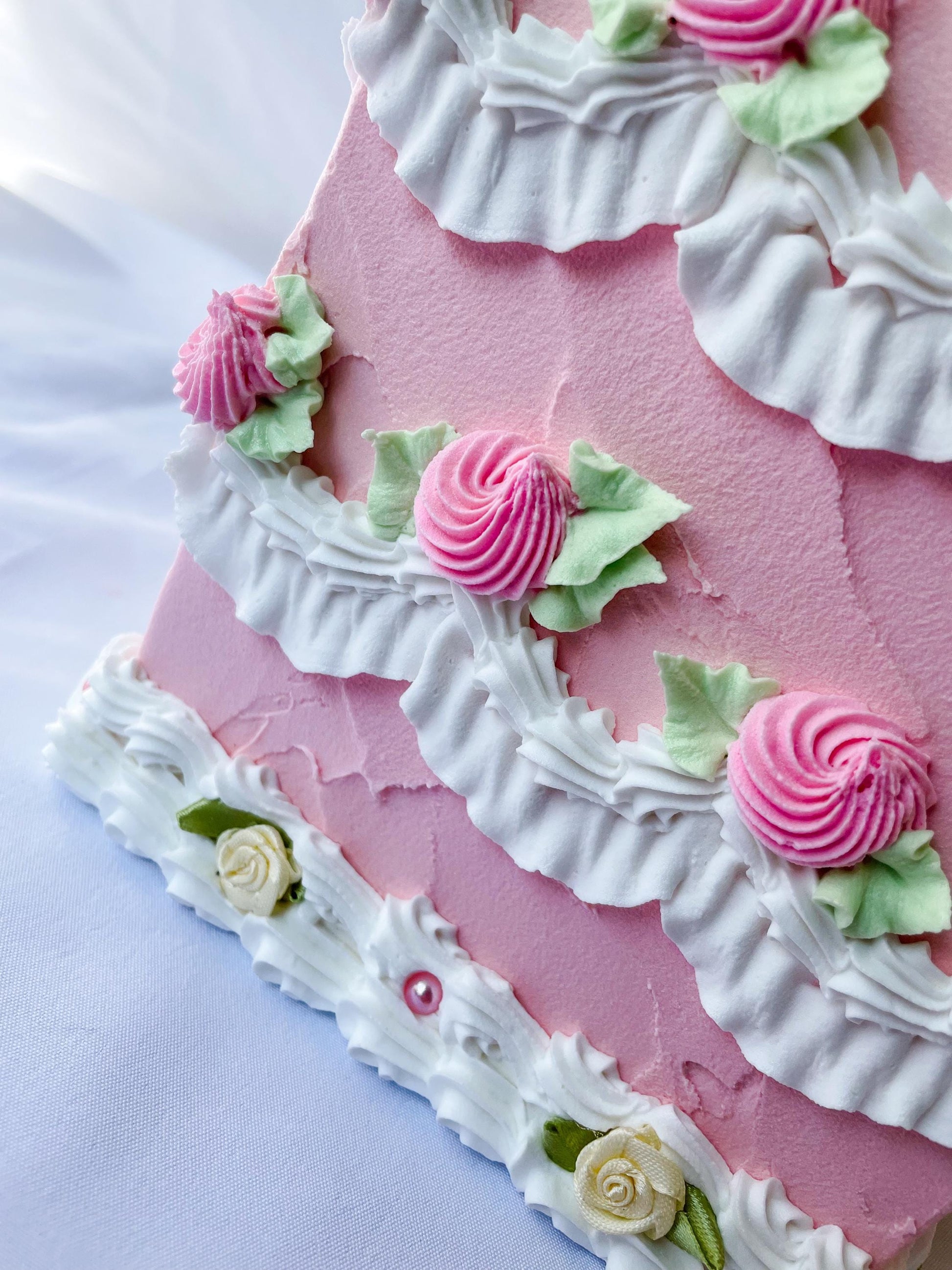 Vintage Pink Fake Cake Tissue Box Holders