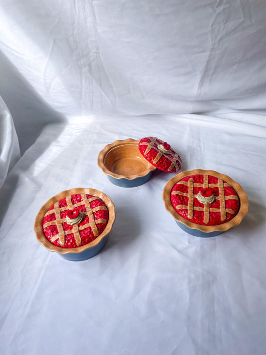 Ceramic Cherry Pie Jars