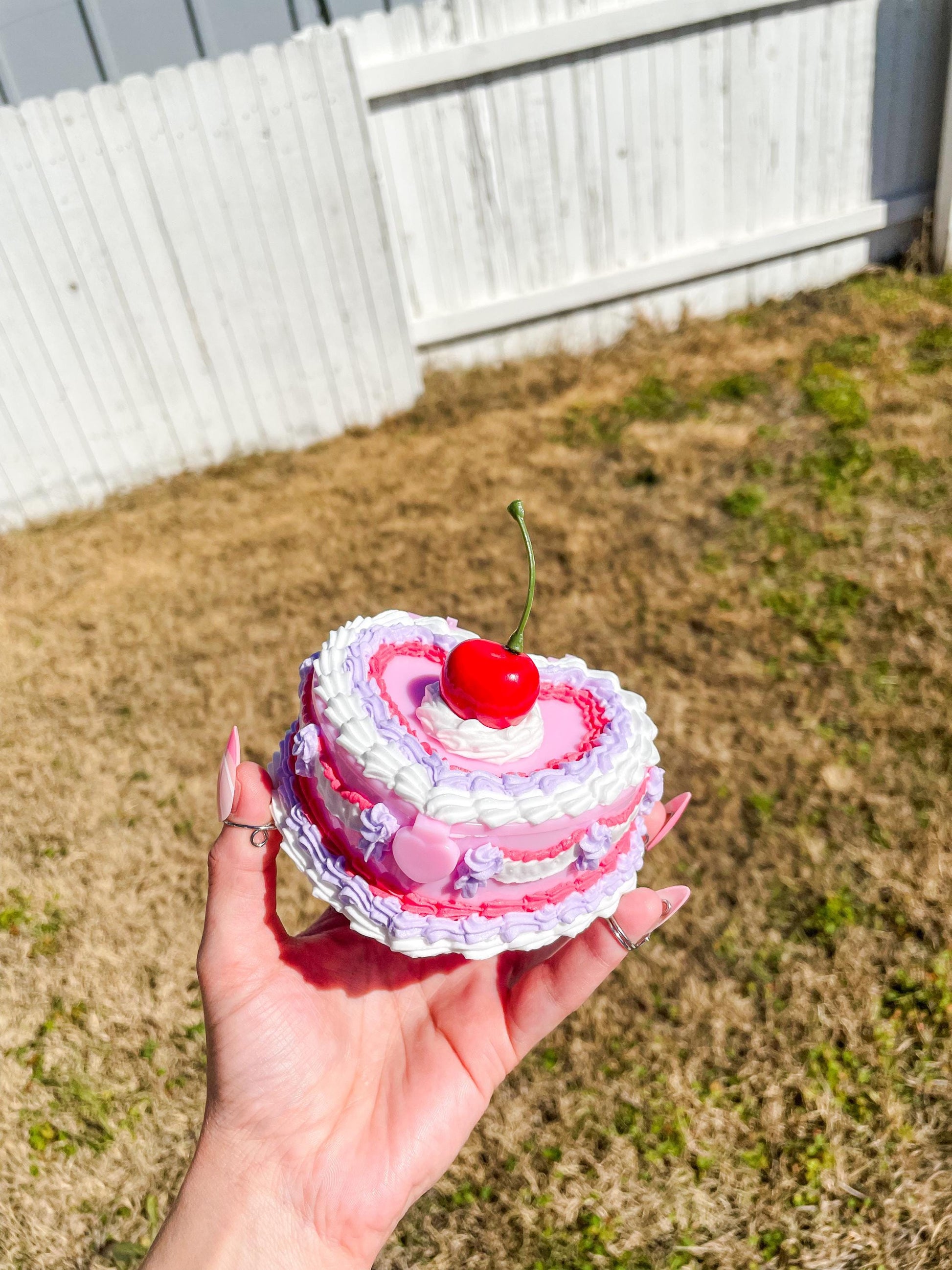 Mini Heart Fake Cake Box