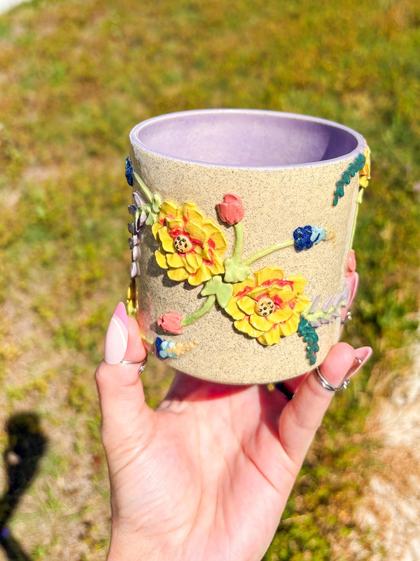 Ceramic Wildflower Inspired Planters