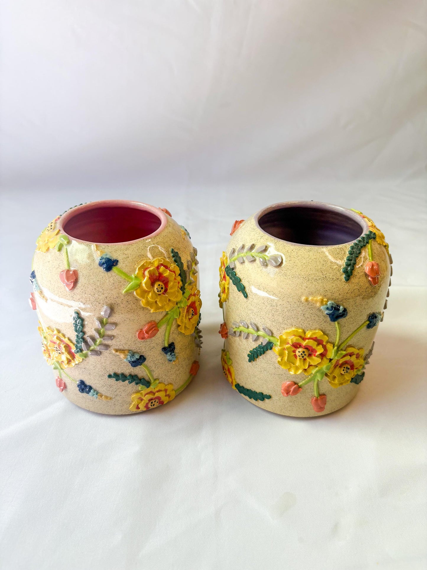 Ceramic Texas Wildflower Inspired Vases
