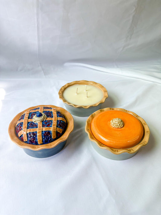 Ceramic Pie Jar Candles