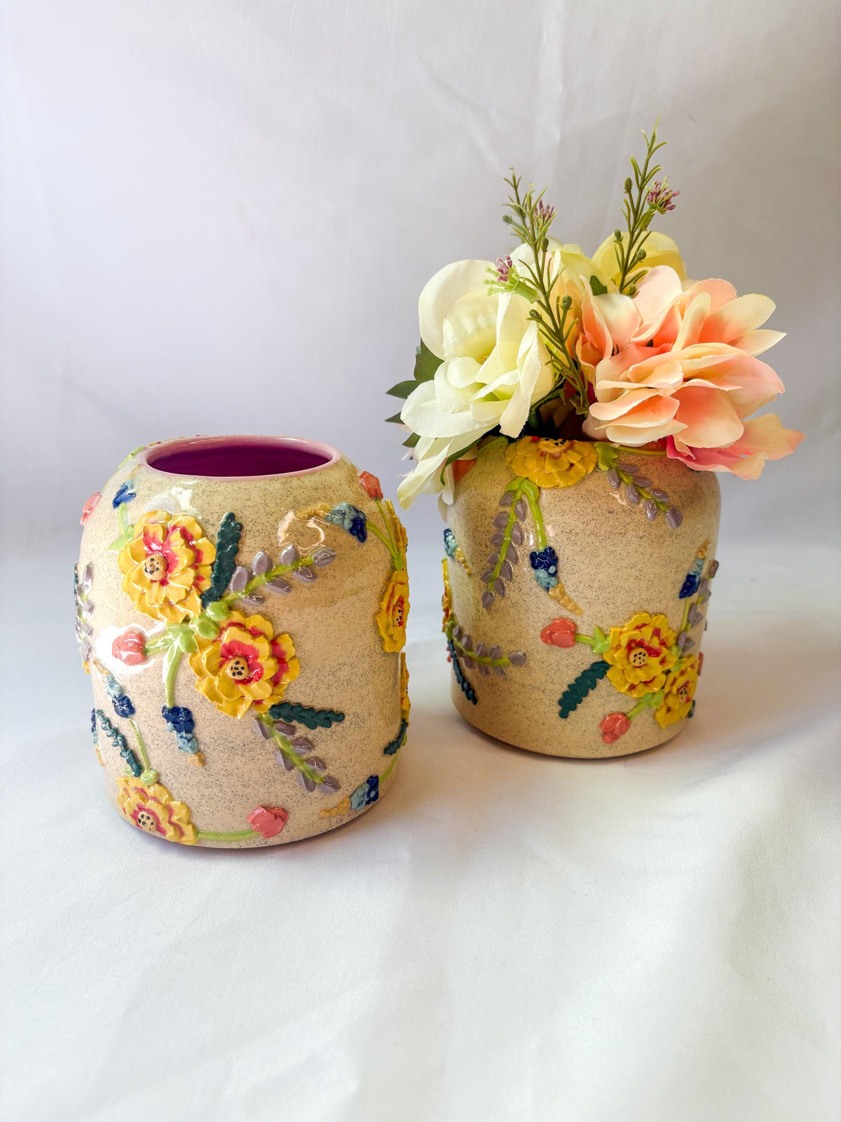 Ceramic Texas Wildflower Inspired Vases