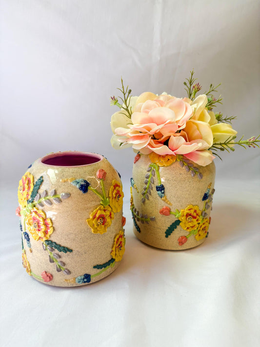 Ceramic Texas Wildflower Inspired Vases