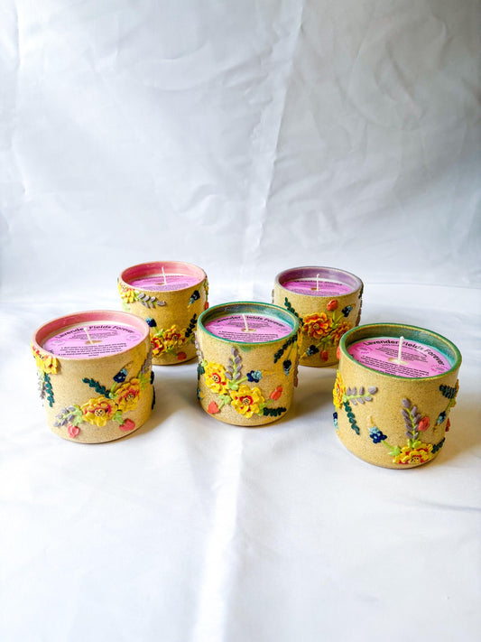 Ceramic Floral Candles