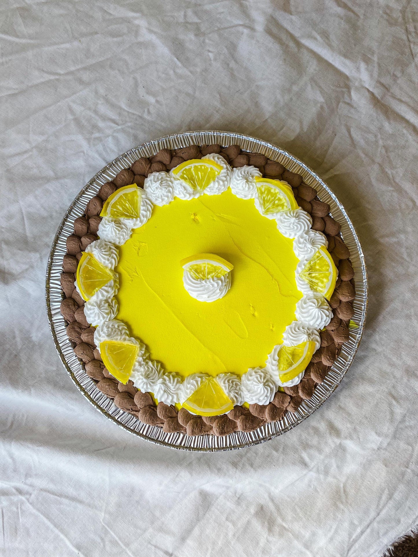Customizable Fake 8inch Fruit Pies - Lemon, Key Lime, Banana and Tangerine