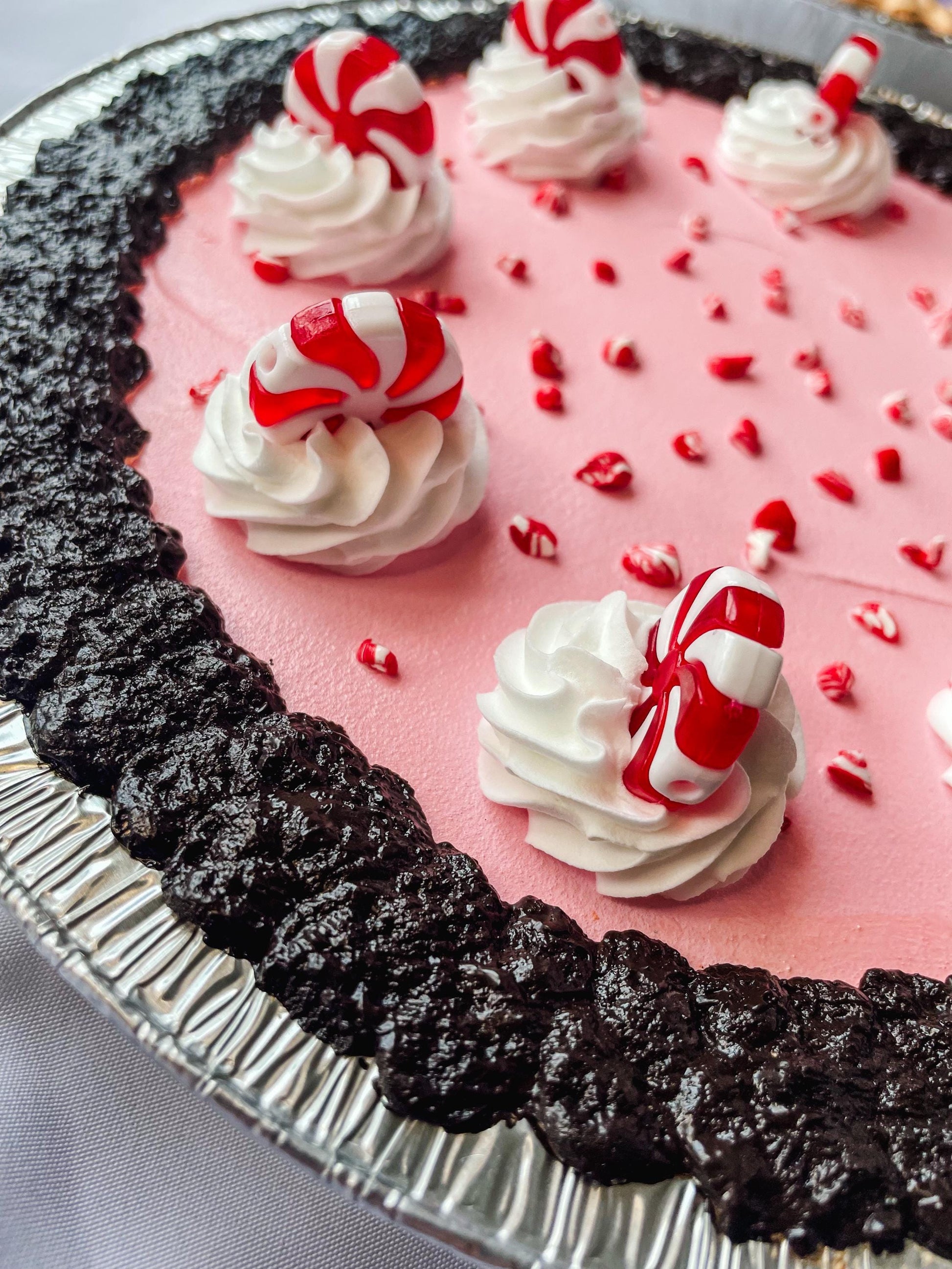 Customizable Fake 8inch Traditional Pies - Pumpkin, Chocolate, Pecan and Peppermint