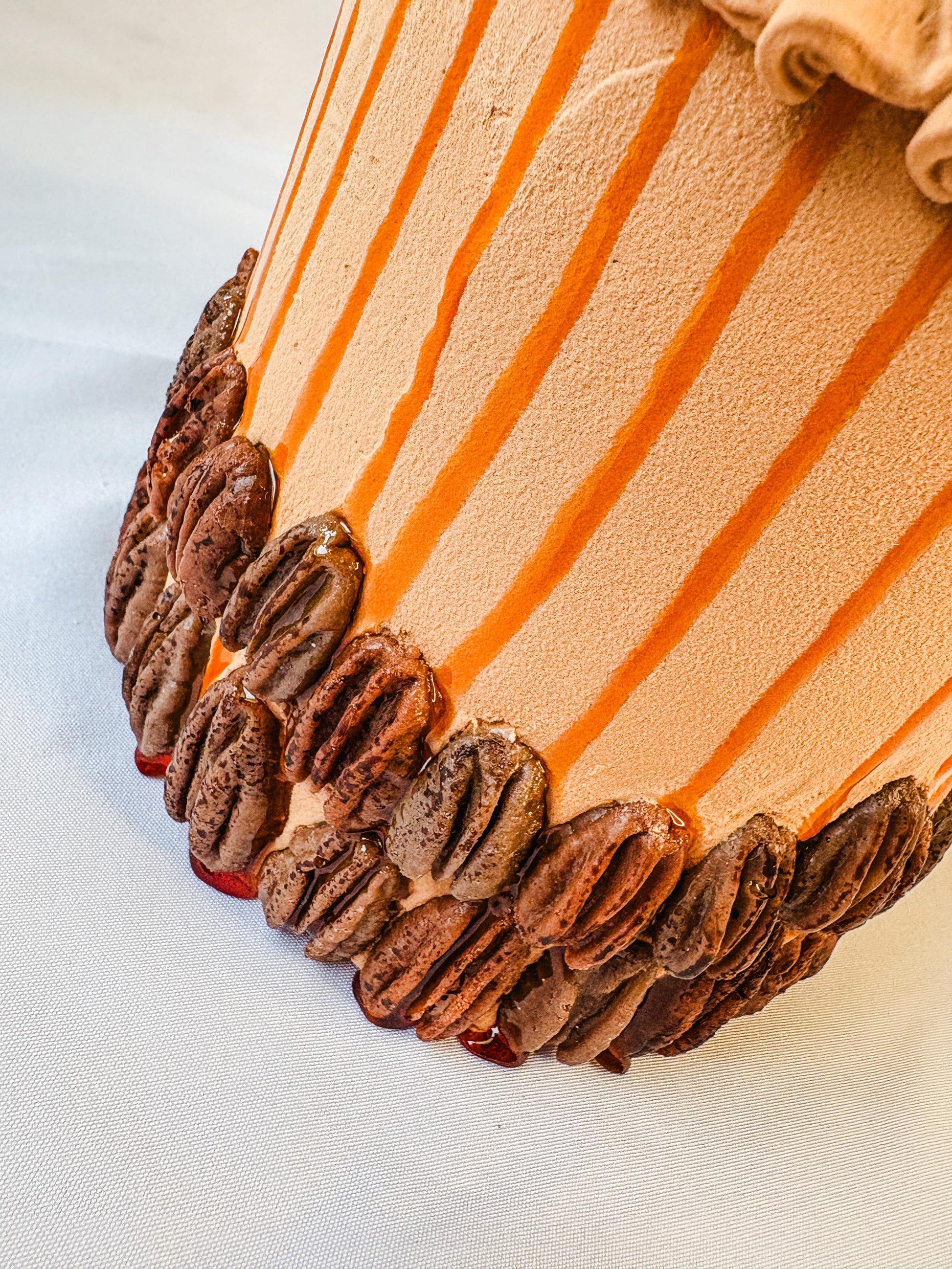 Fake Pecan Pie Tissue Holder