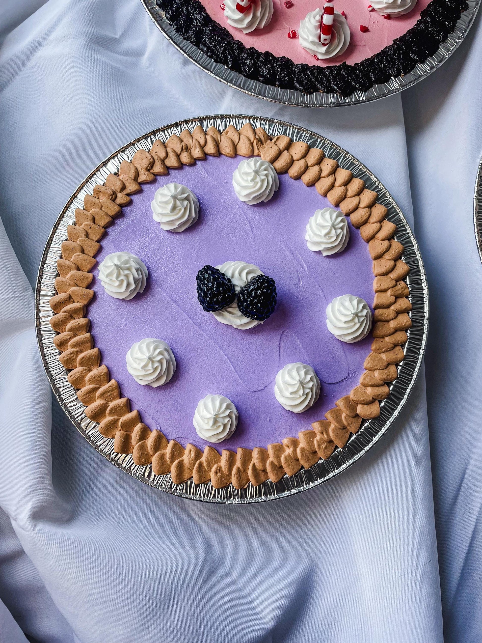 Customizable 8inch Fake Pies - Cherry, Blueberry, Strawberry and Banana Cream