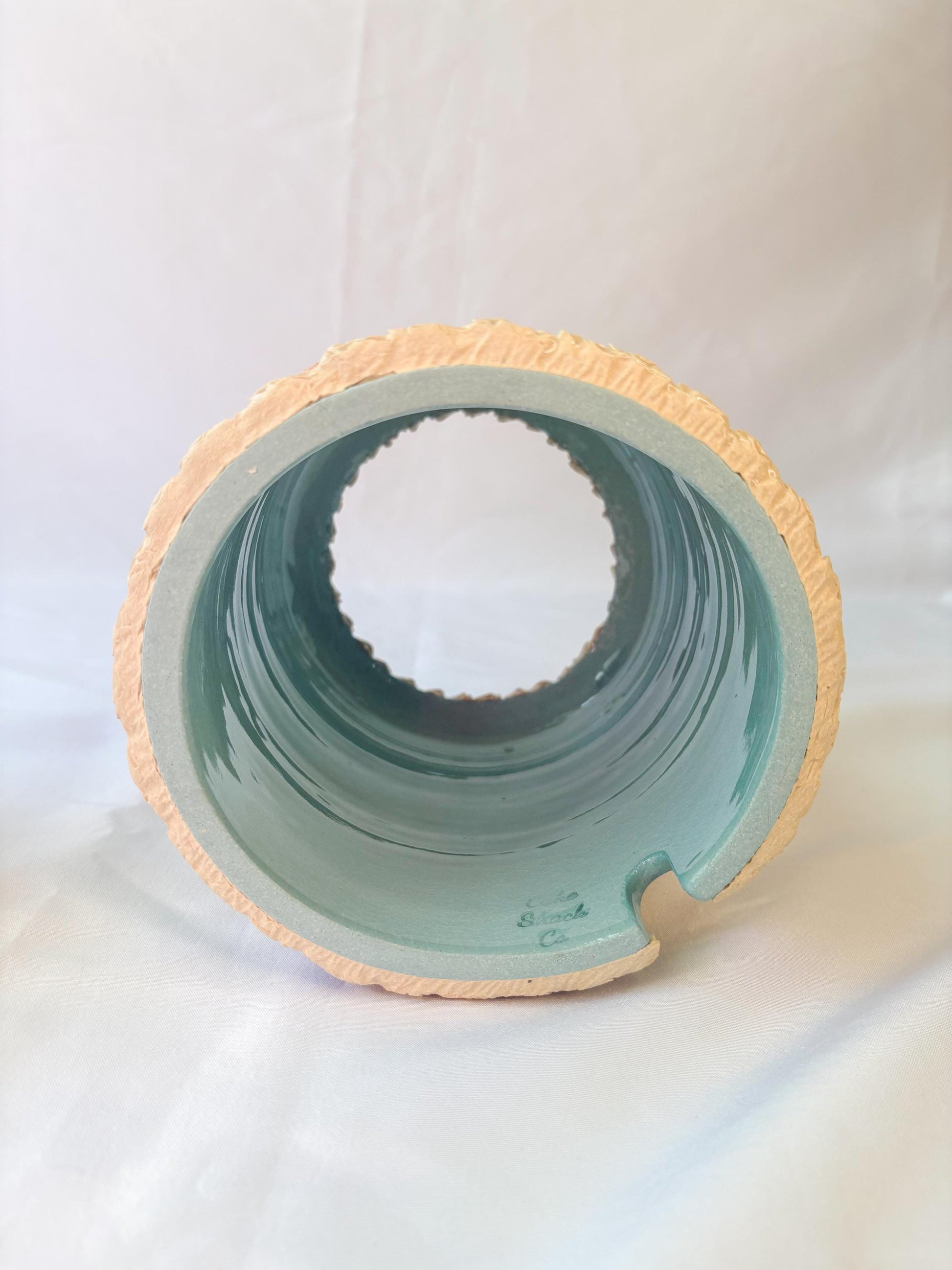 Blue and Pink Ceramic Cake Table Lamp