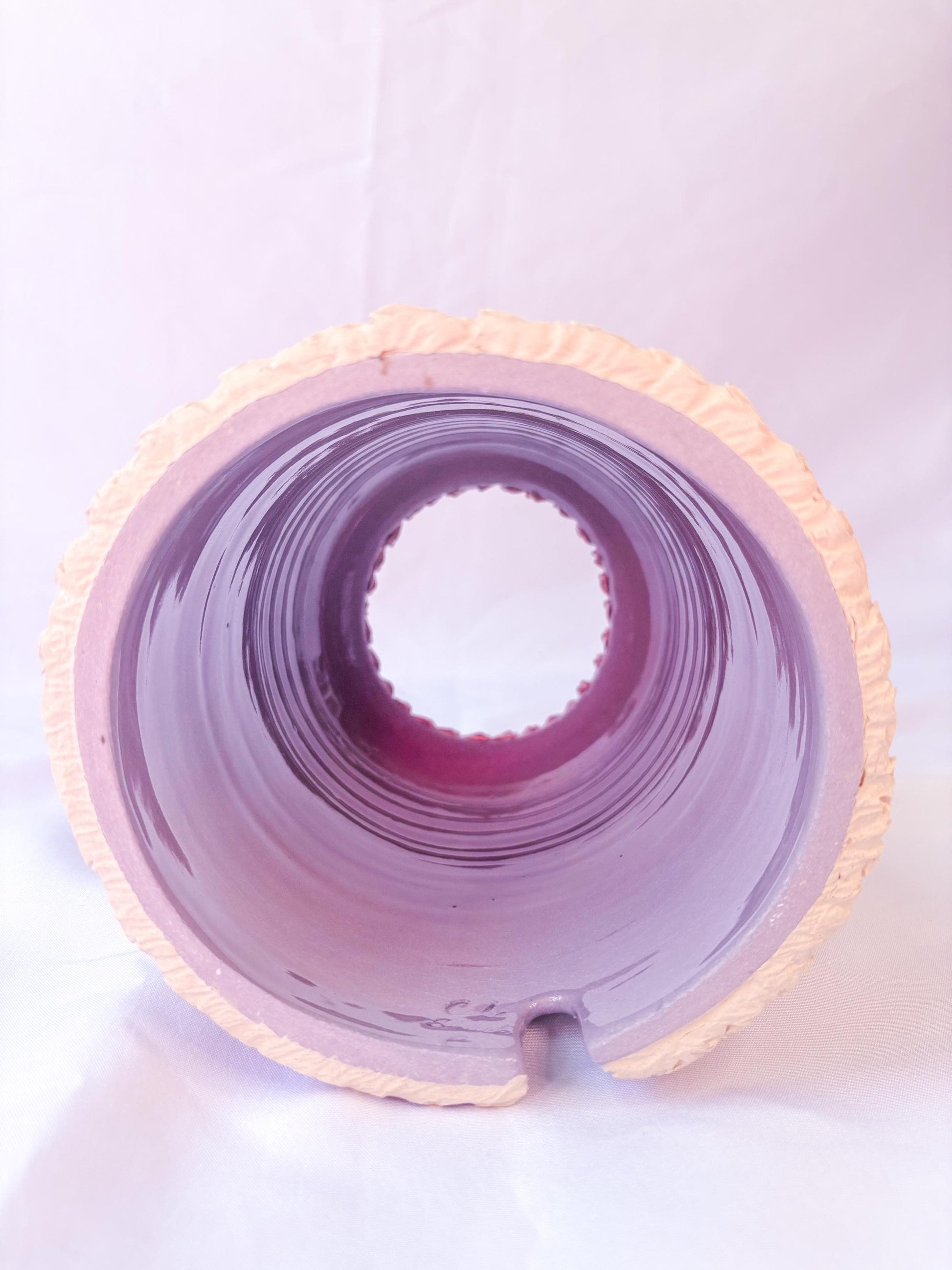 Purple and Pink Ceramic Cake Table Lamp