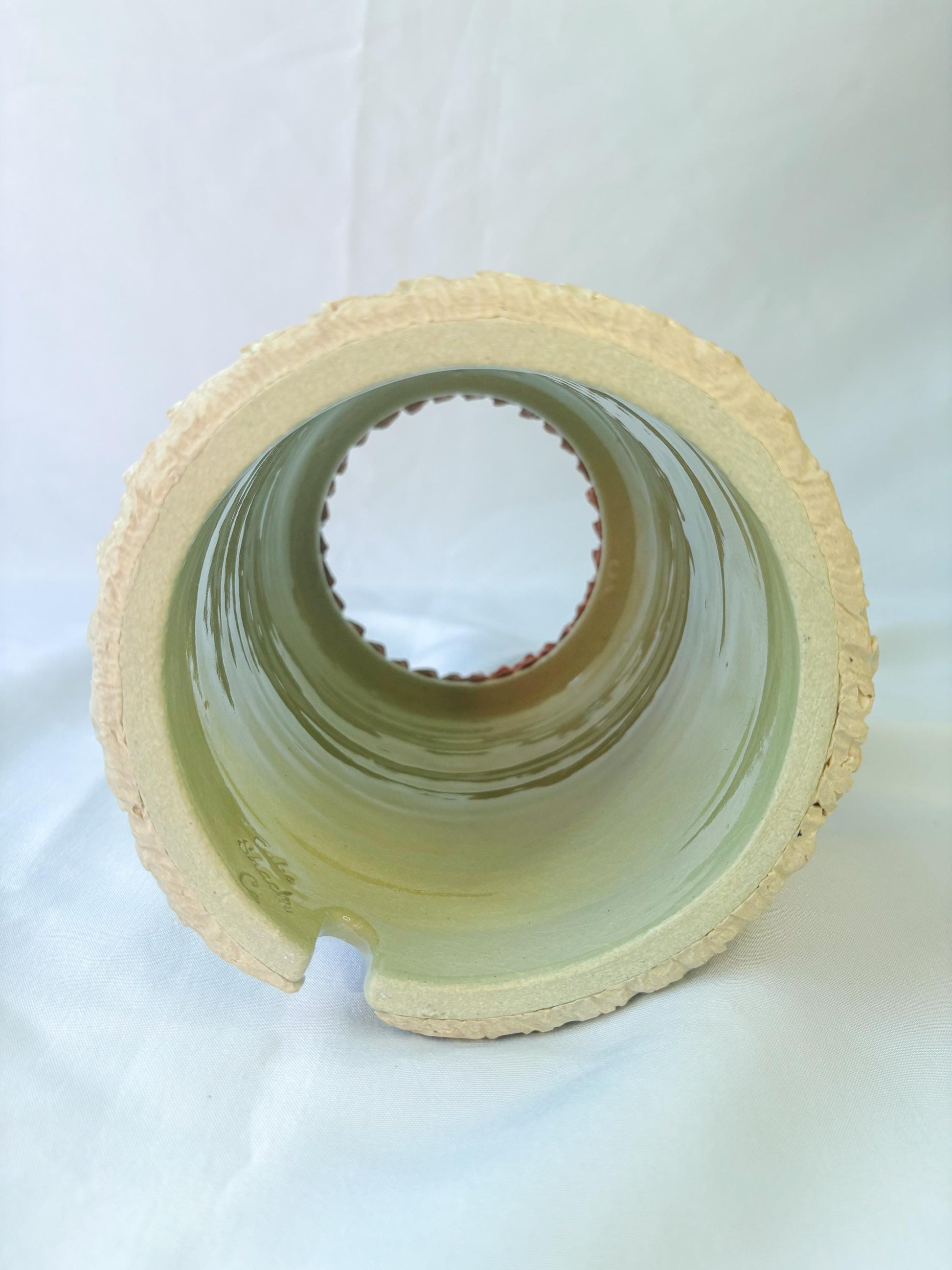 Mint and Pink Ceramic Cake Table Lamp