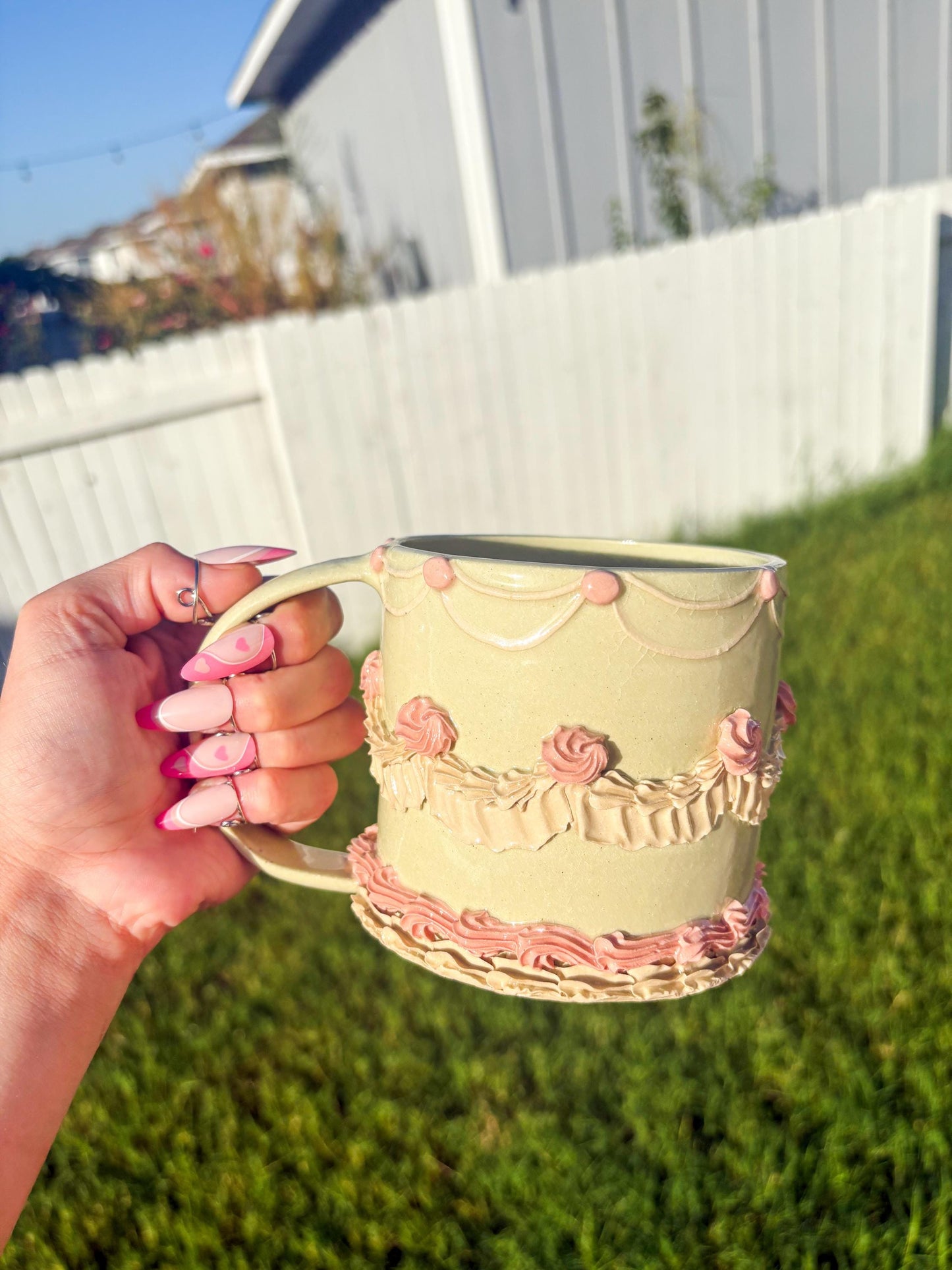 Customizable Ceramic Cake Mug