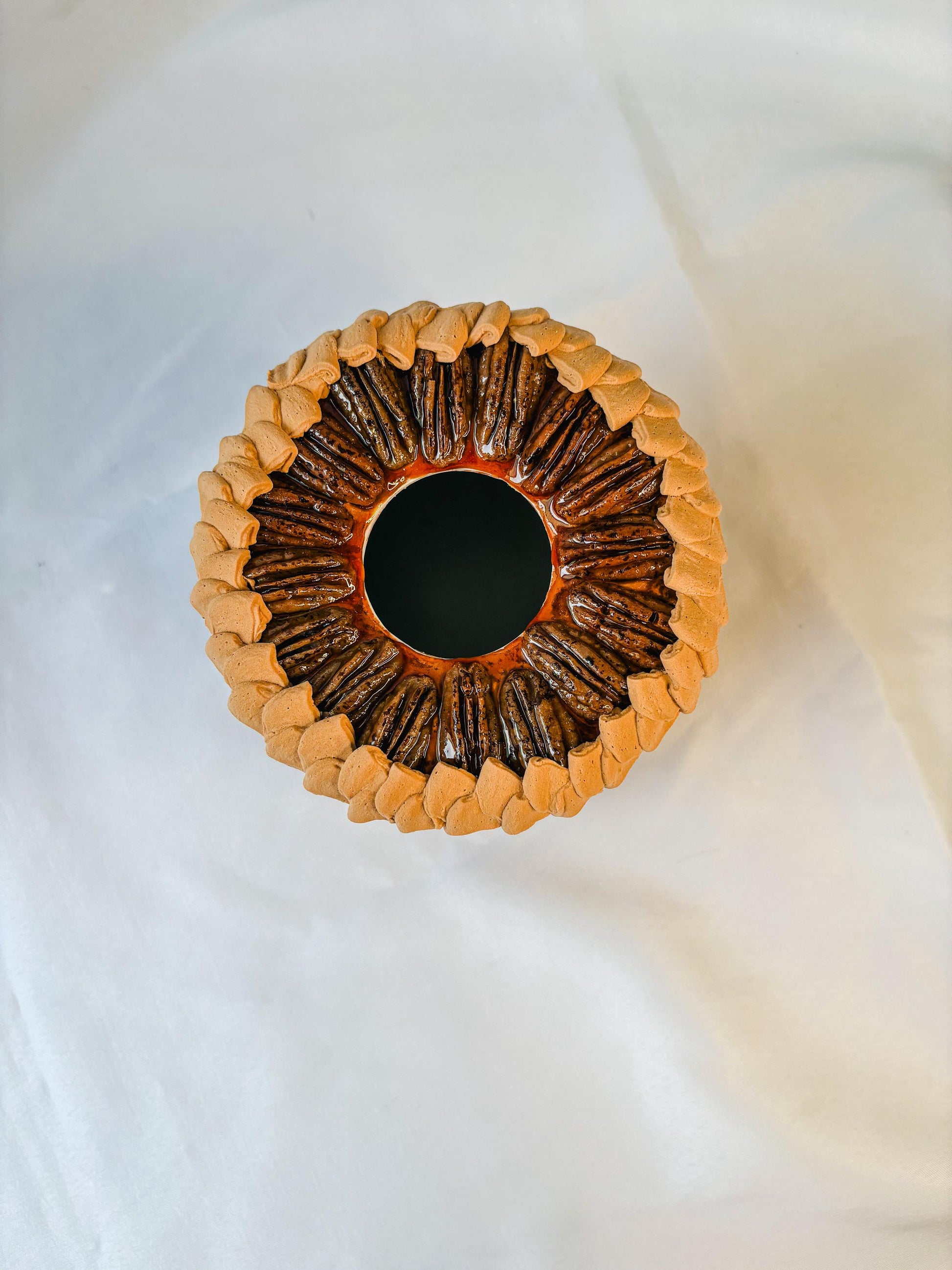 Fake Pecan Pie Tissue Holder