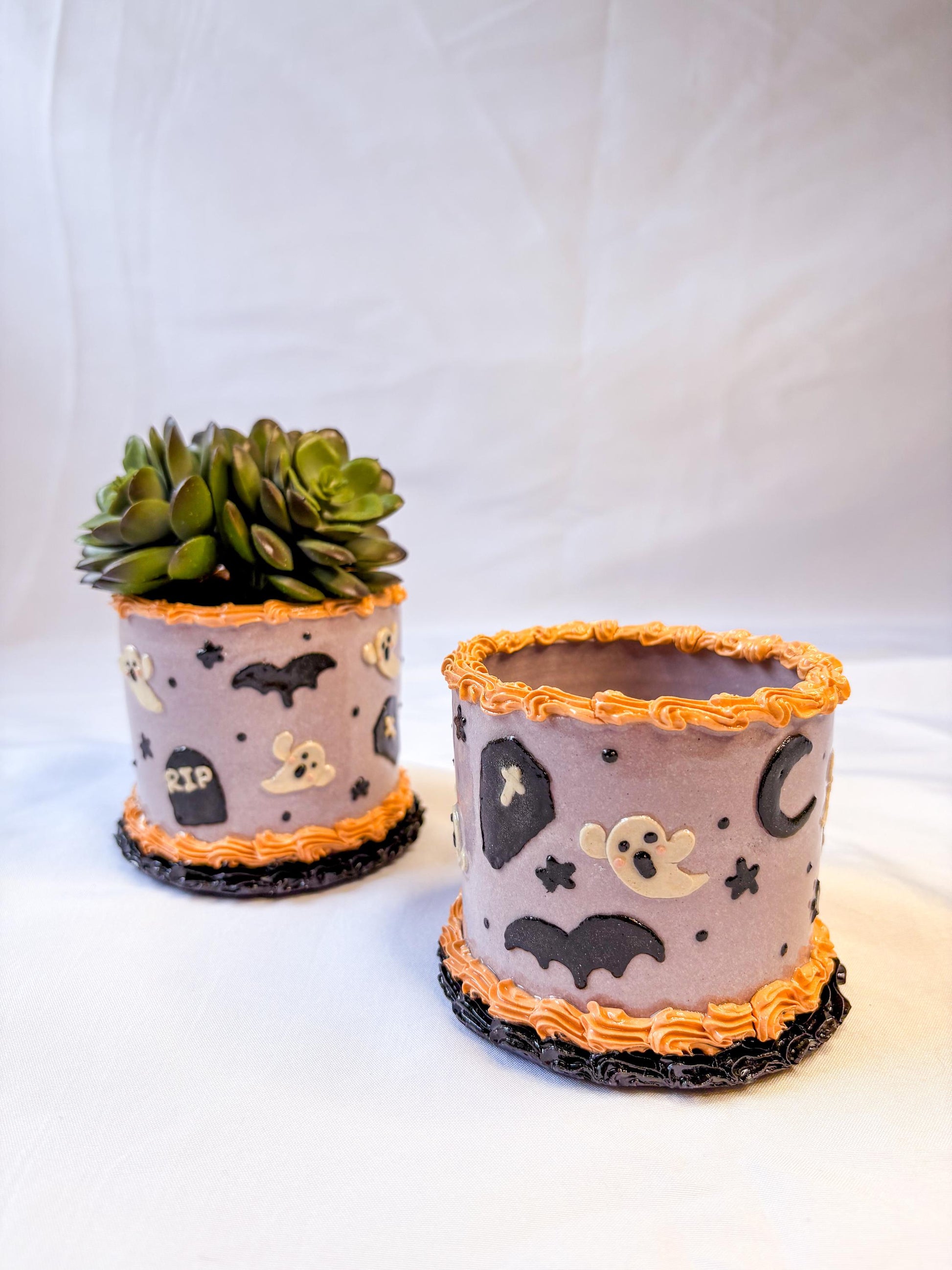 Halloween Ceramic Cake Planter