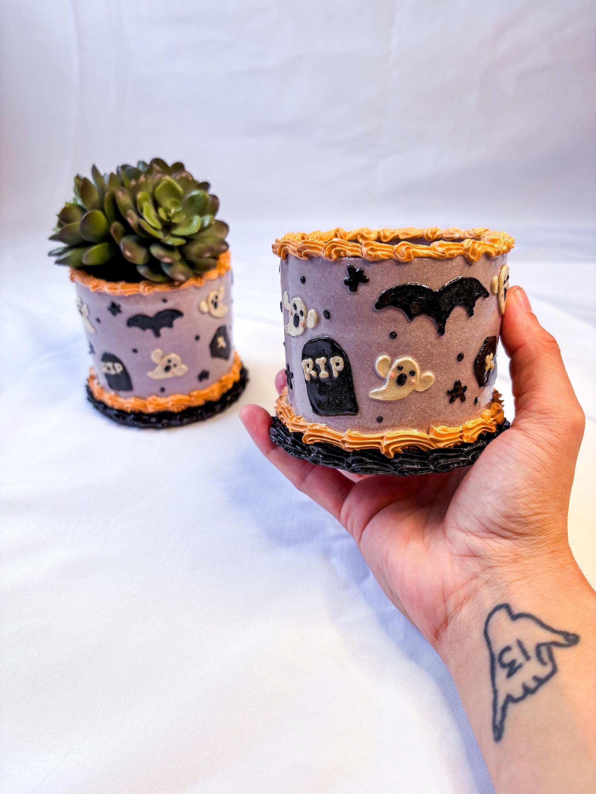 Halloween Ceramic Cake Planter