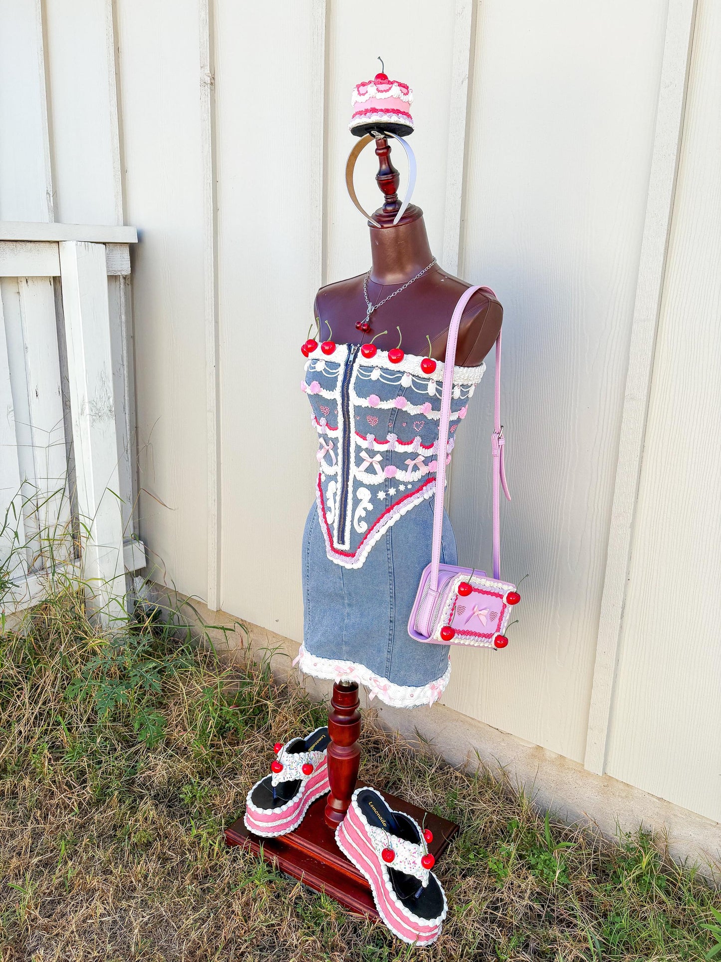 Strapless Jean Cake Dress