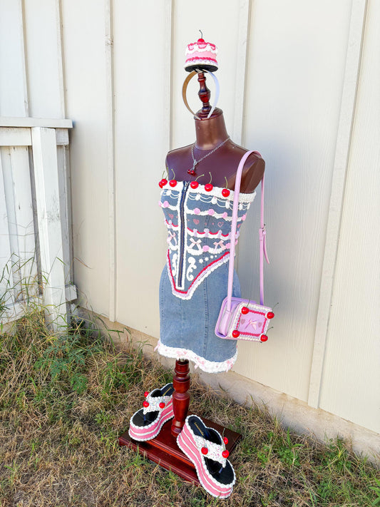 Strapless Jean Cake Dress