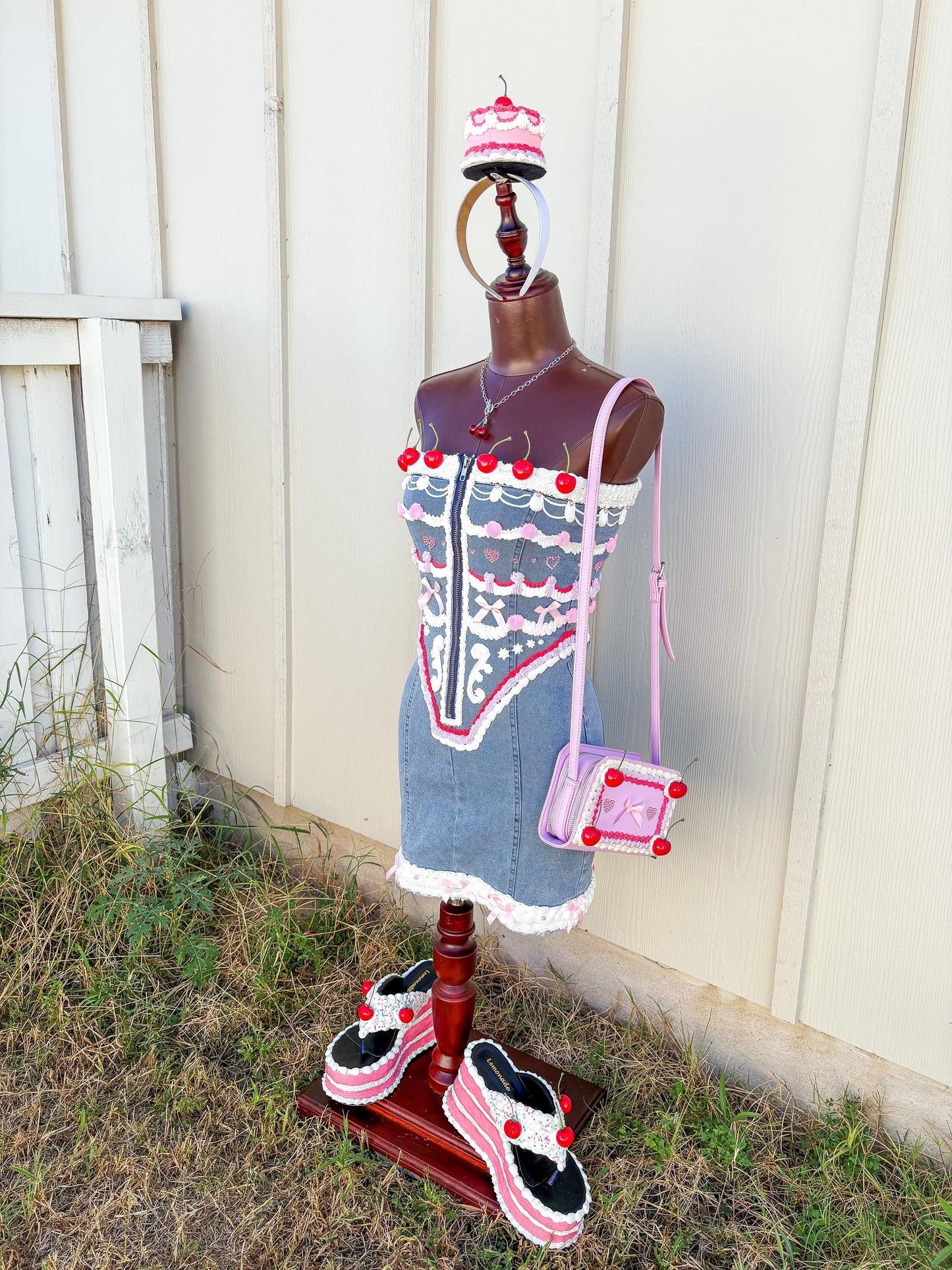 Strapless Jean Cake Dress