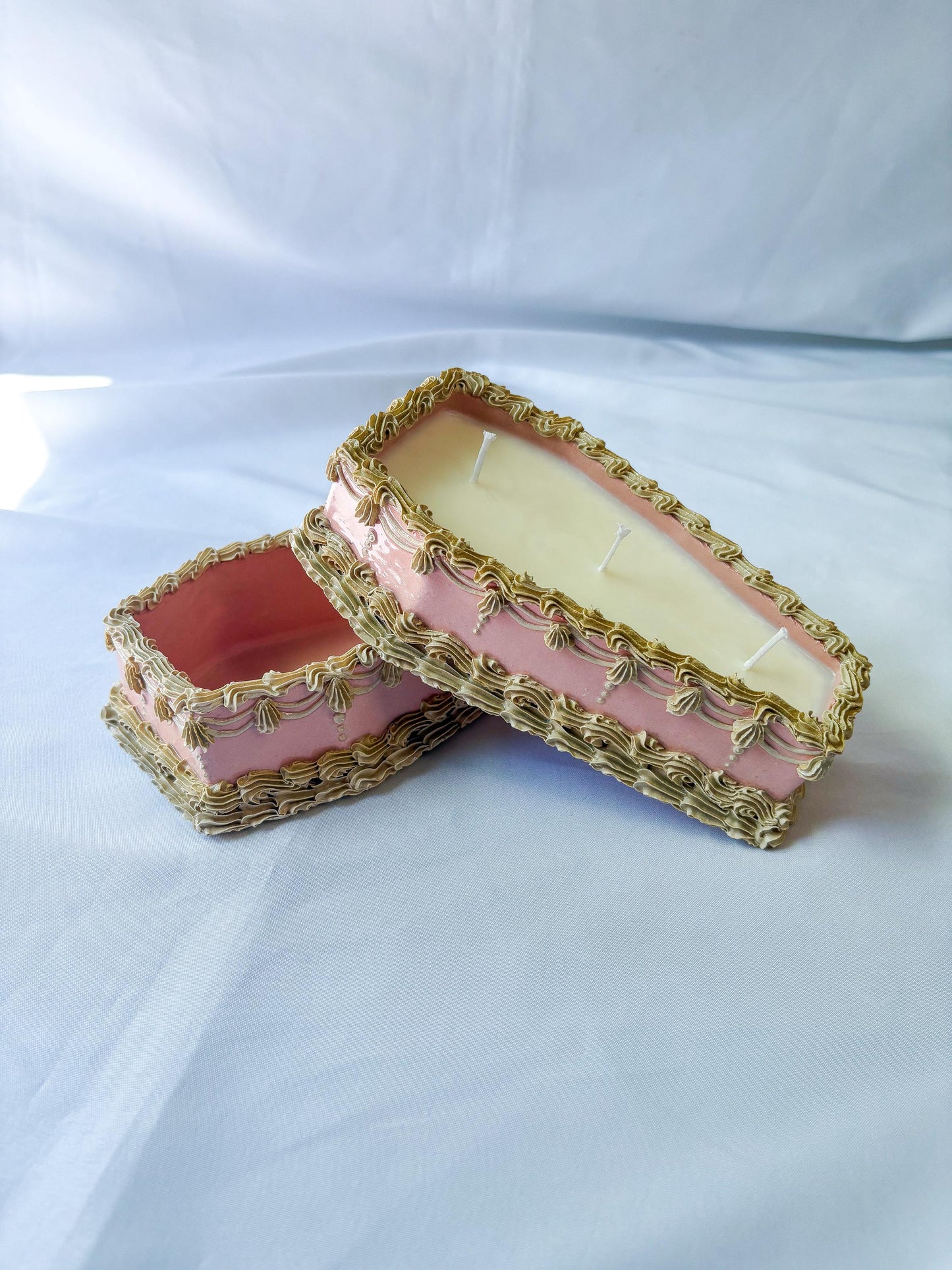 Pink Ceramic Coffin Jar