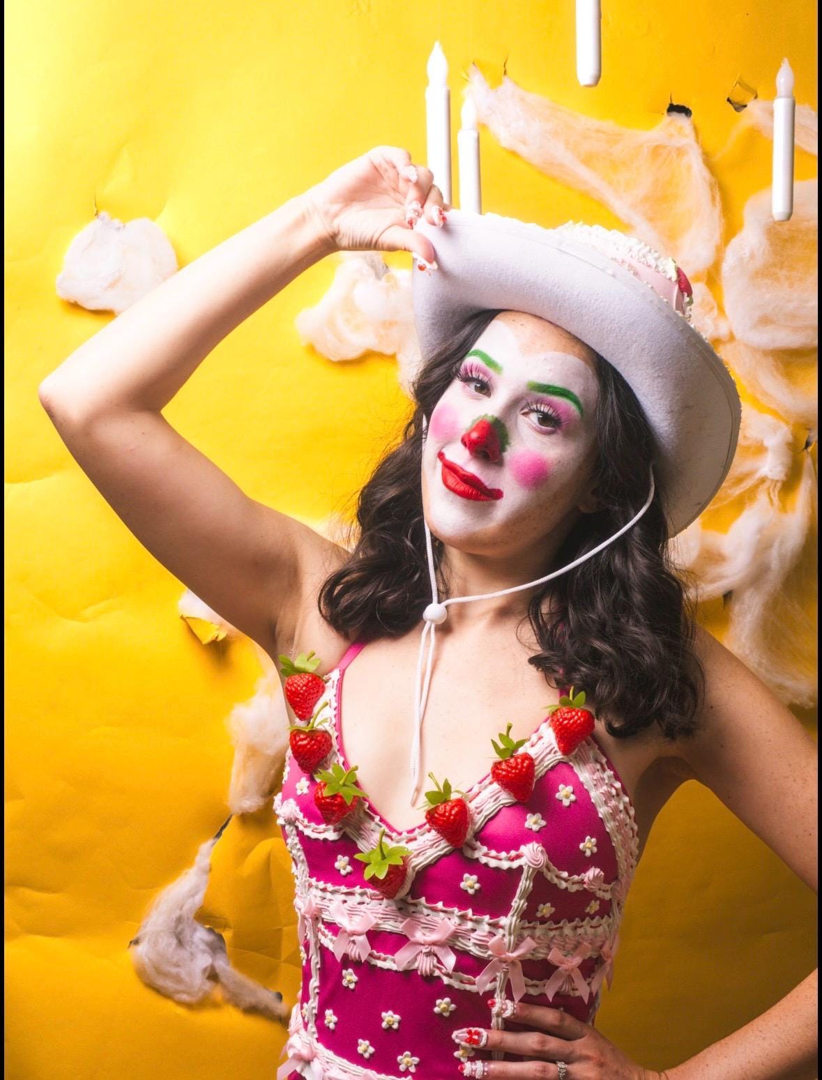 Strawberry Shortcake Inspired Dress - Pink Cottagecore Dessert Costume