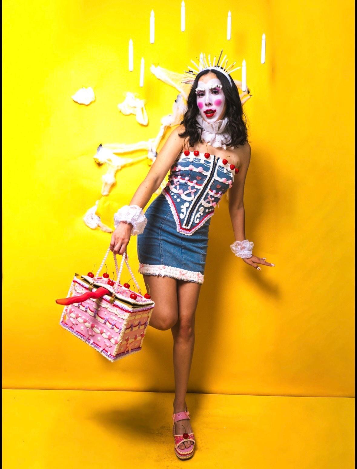 Strapless Jean Cake Dress