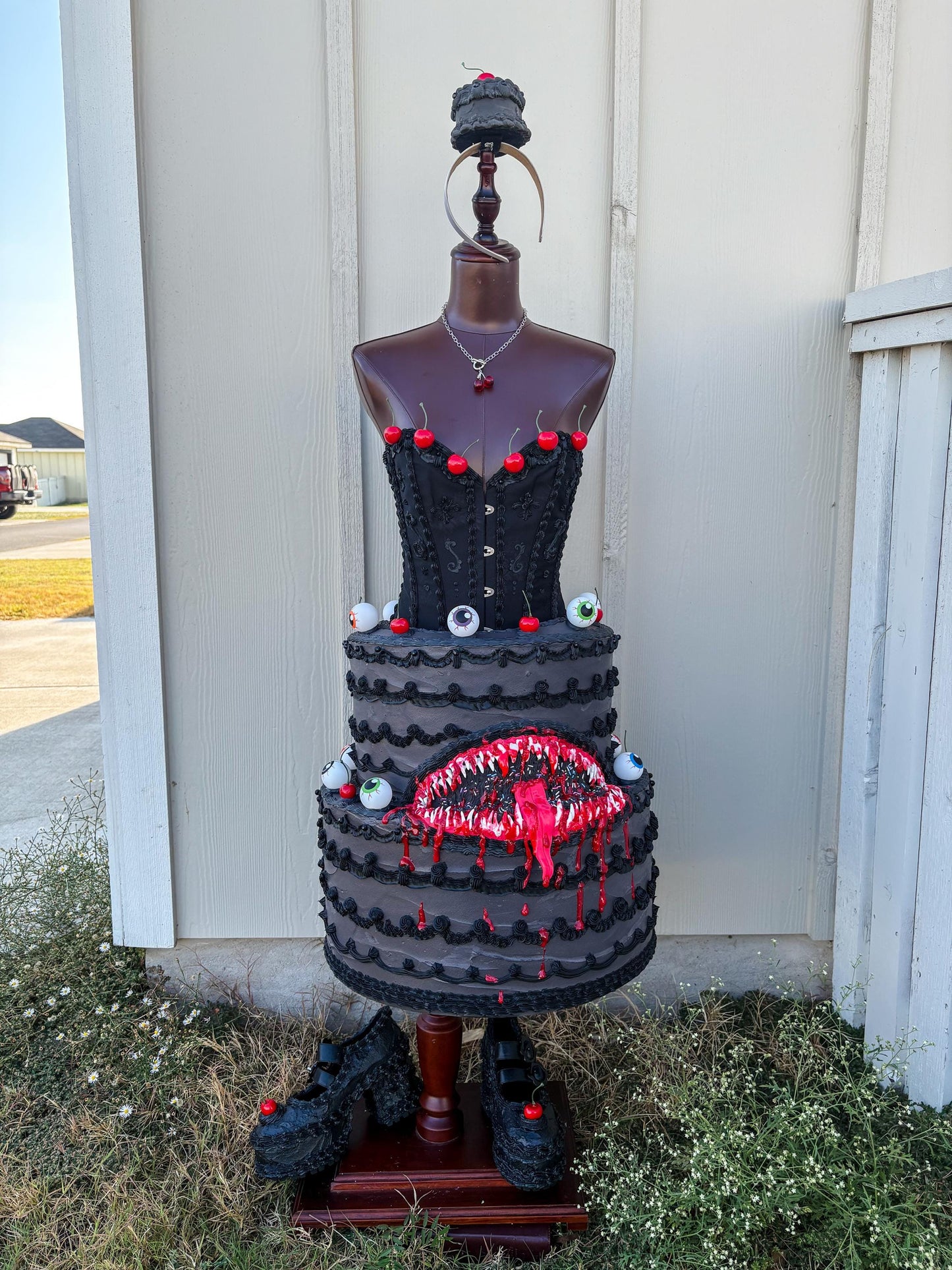 Gothic Tiered Monster Cake Dress - Handmade wearable art