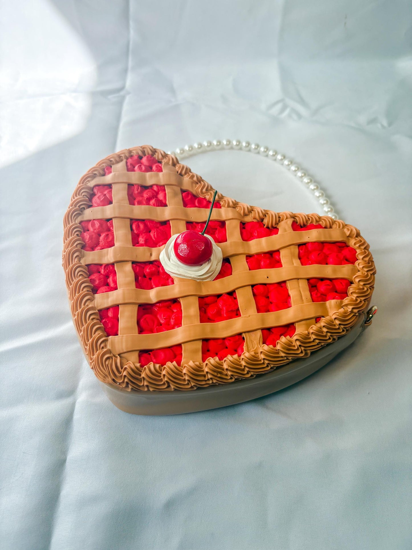 Heart Shaped Cherry and Blueberry Pie Purses