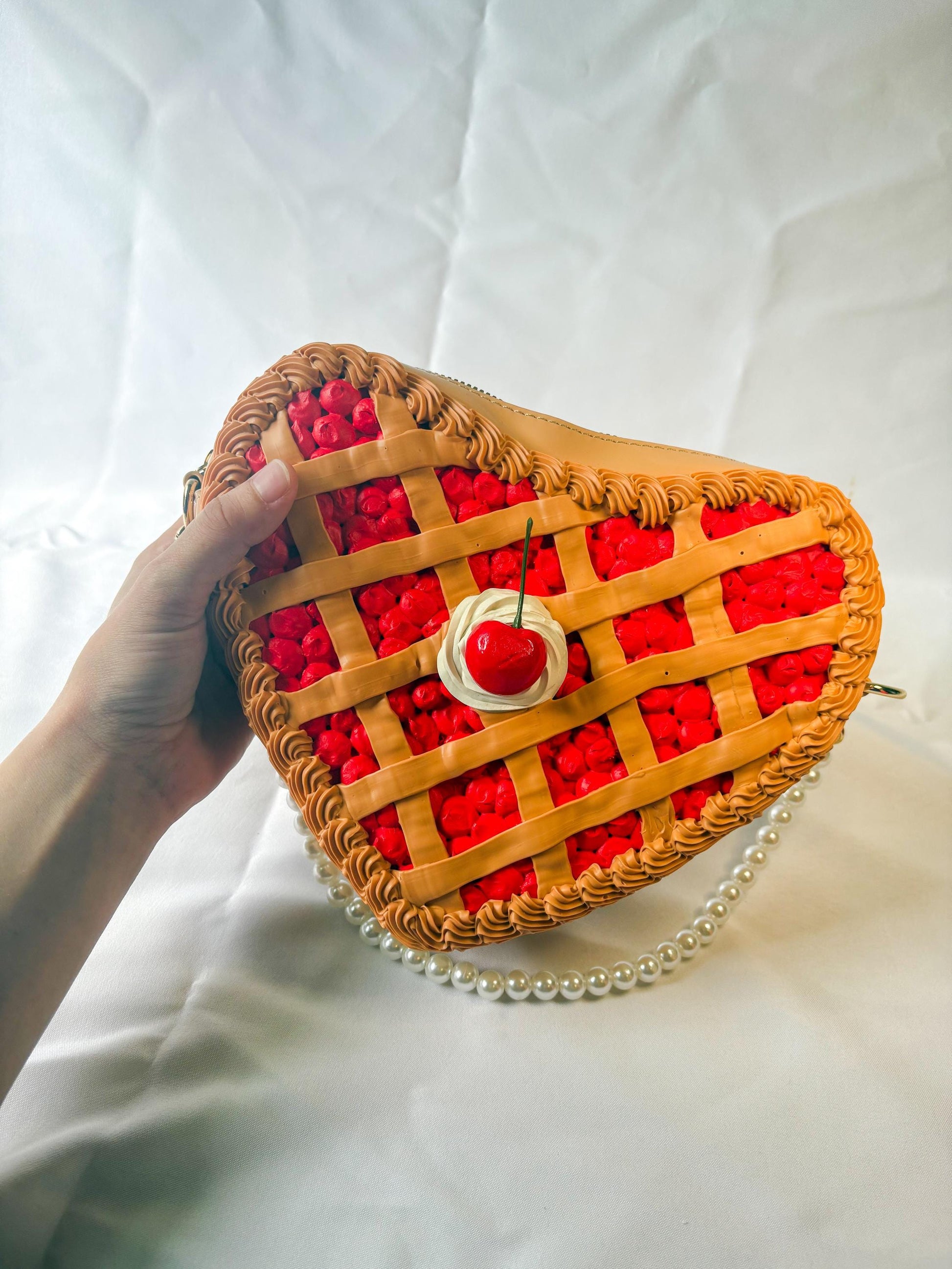 Heart Shaped Cherry Pie Purse