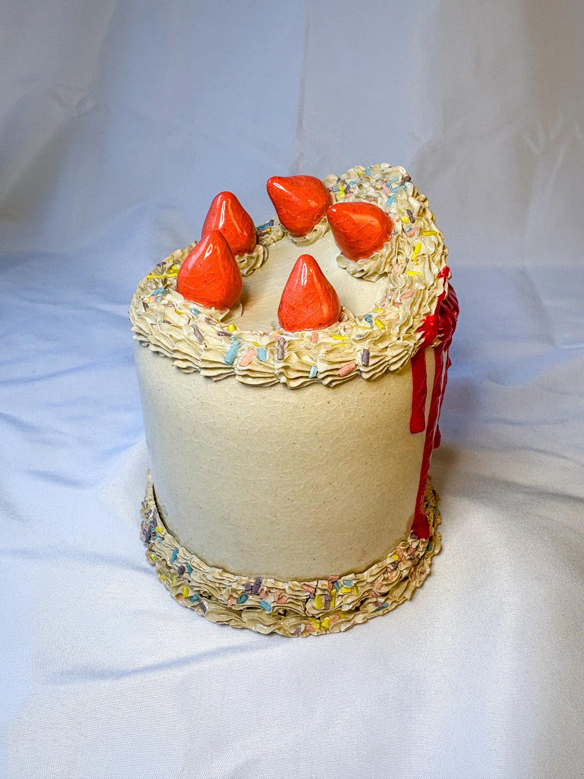 Ceramic Cake Monster Sculpture