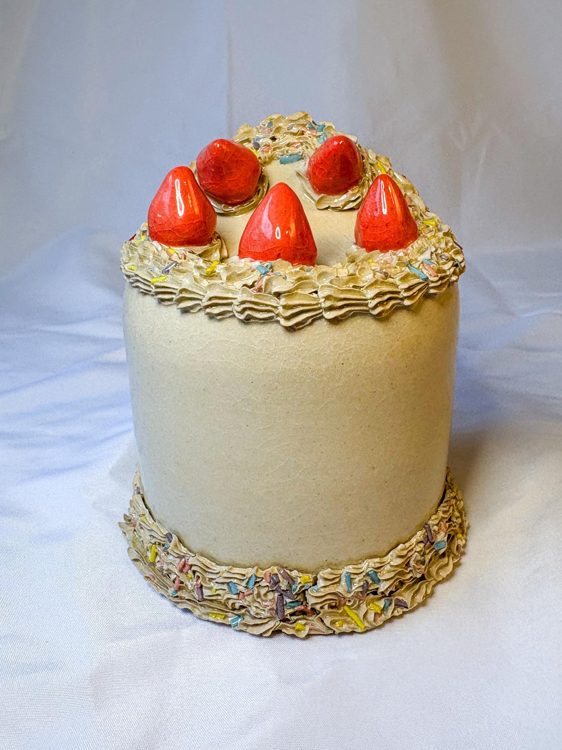 Ceramic Cake Monster Sculpture