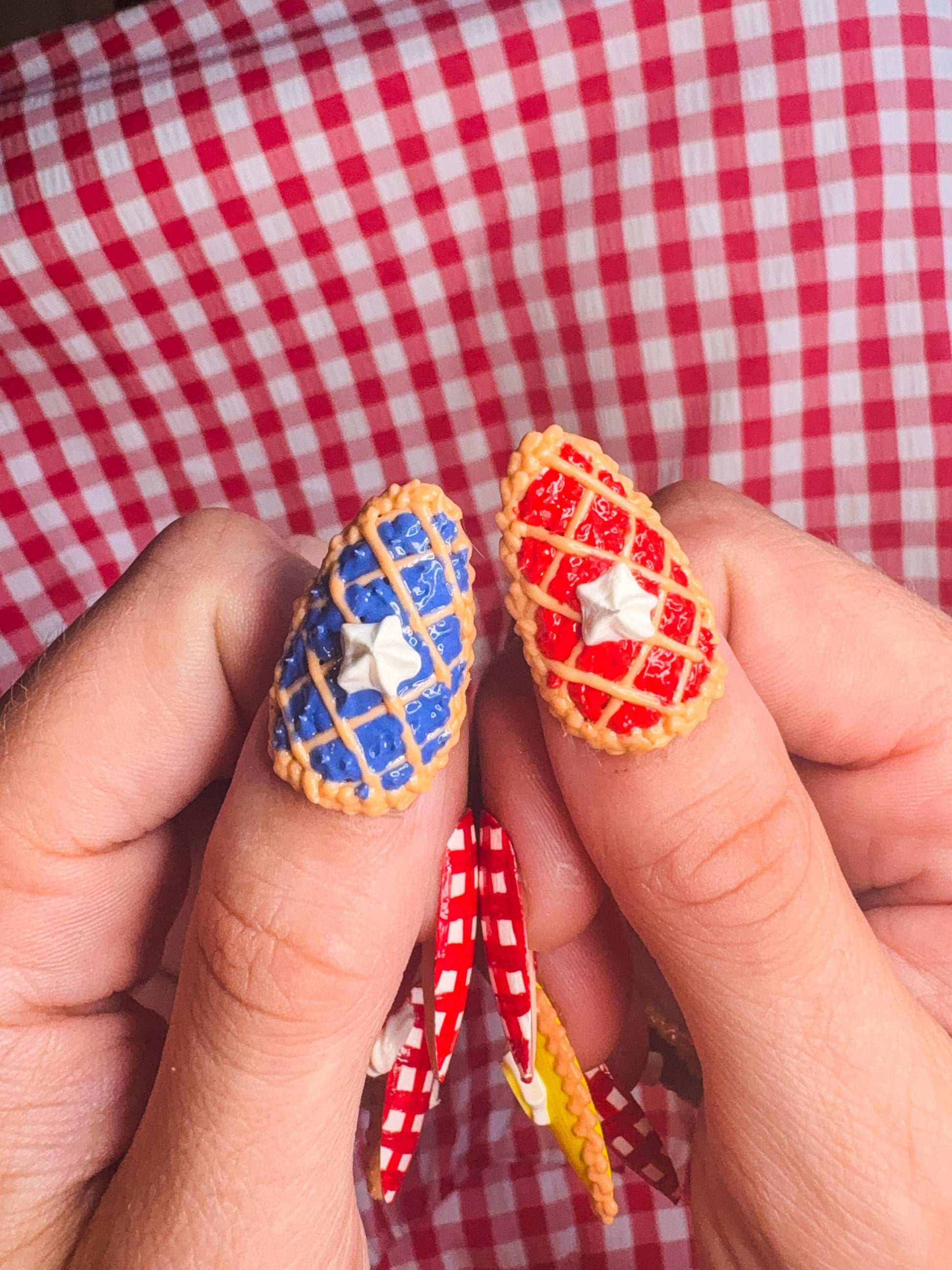 Pie and Gingham Press-On Nails