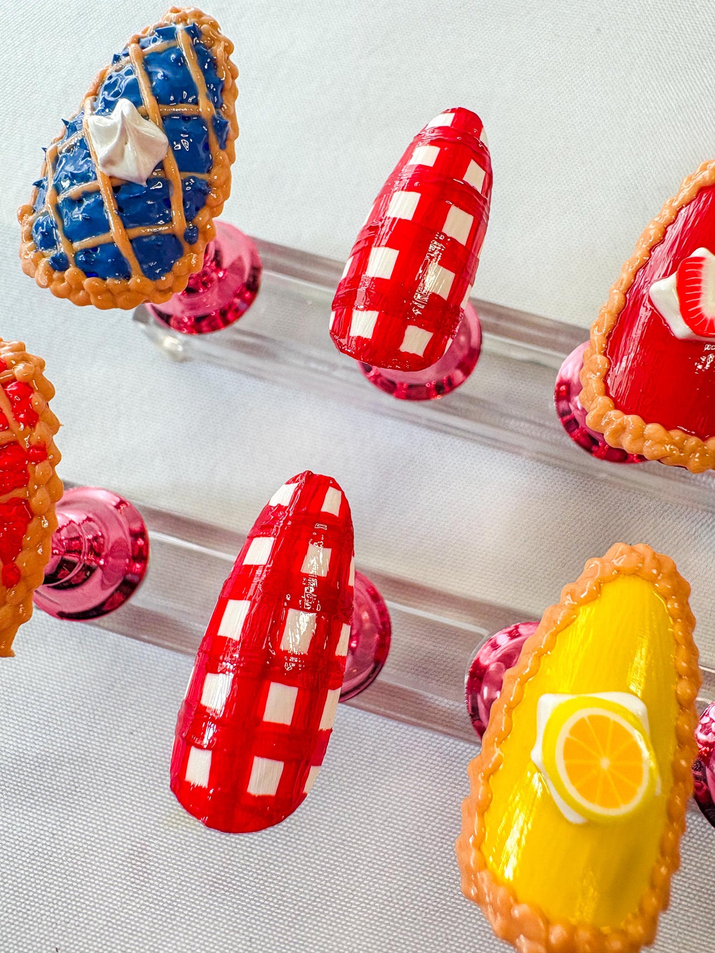 Pie and Gingham Press-On Nails
