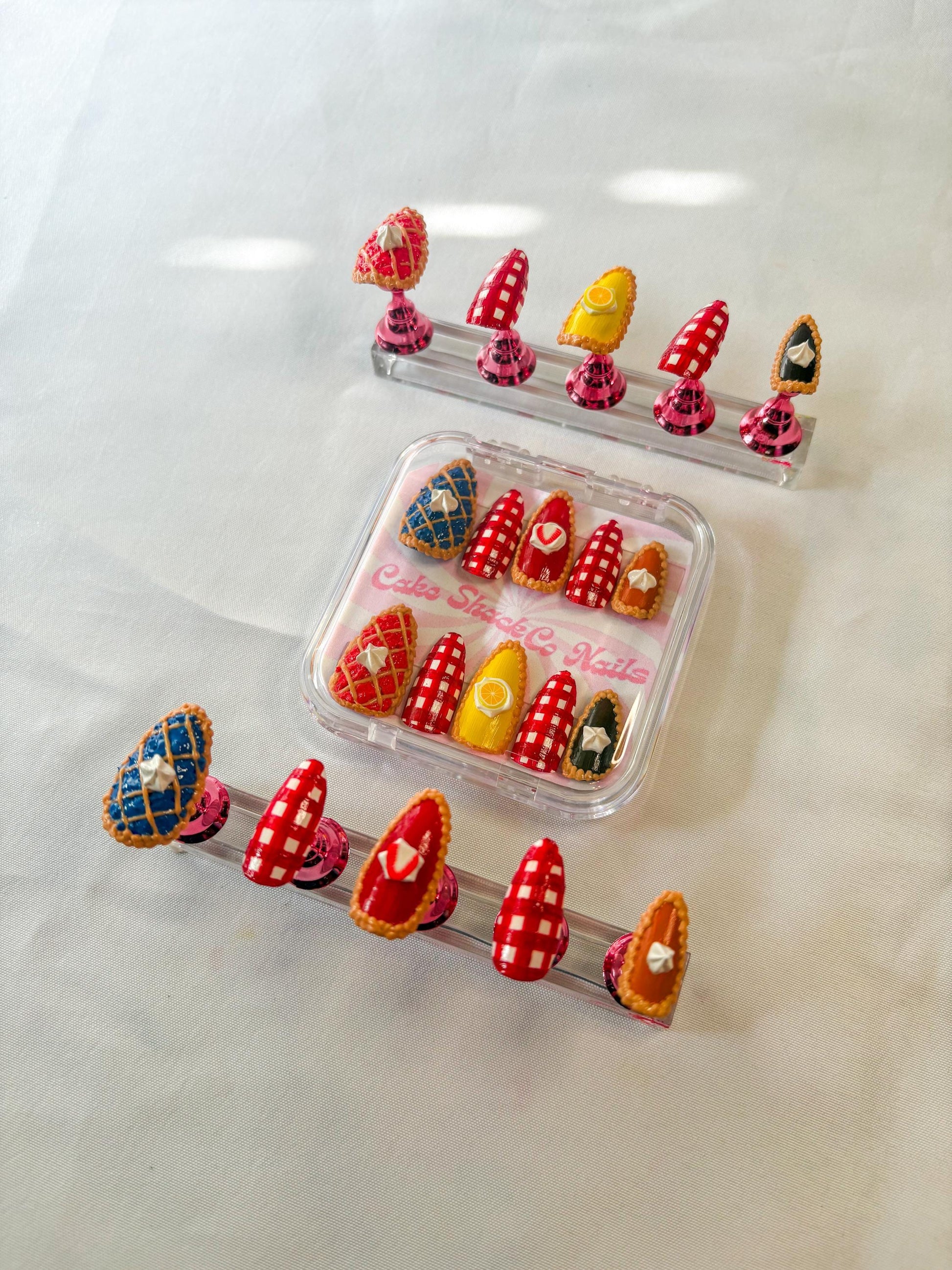 Pie and Gingham Press-On Nails