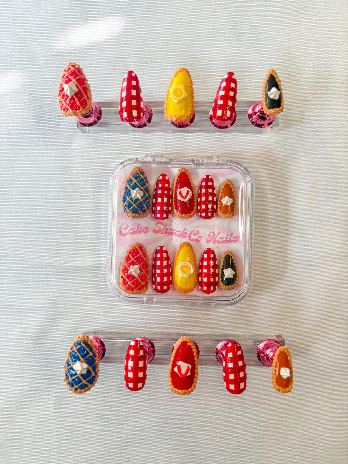Pie and Gingham Press-On Nails