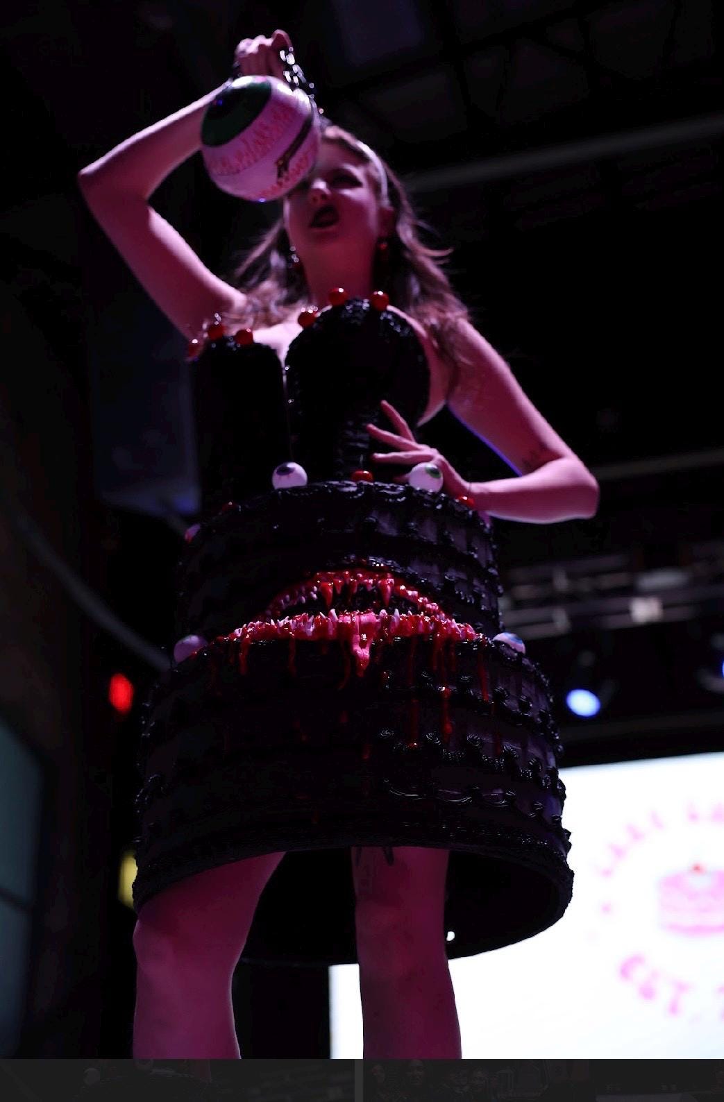 Gothic Tiered Monster Cake Dress - Handmade wearable art