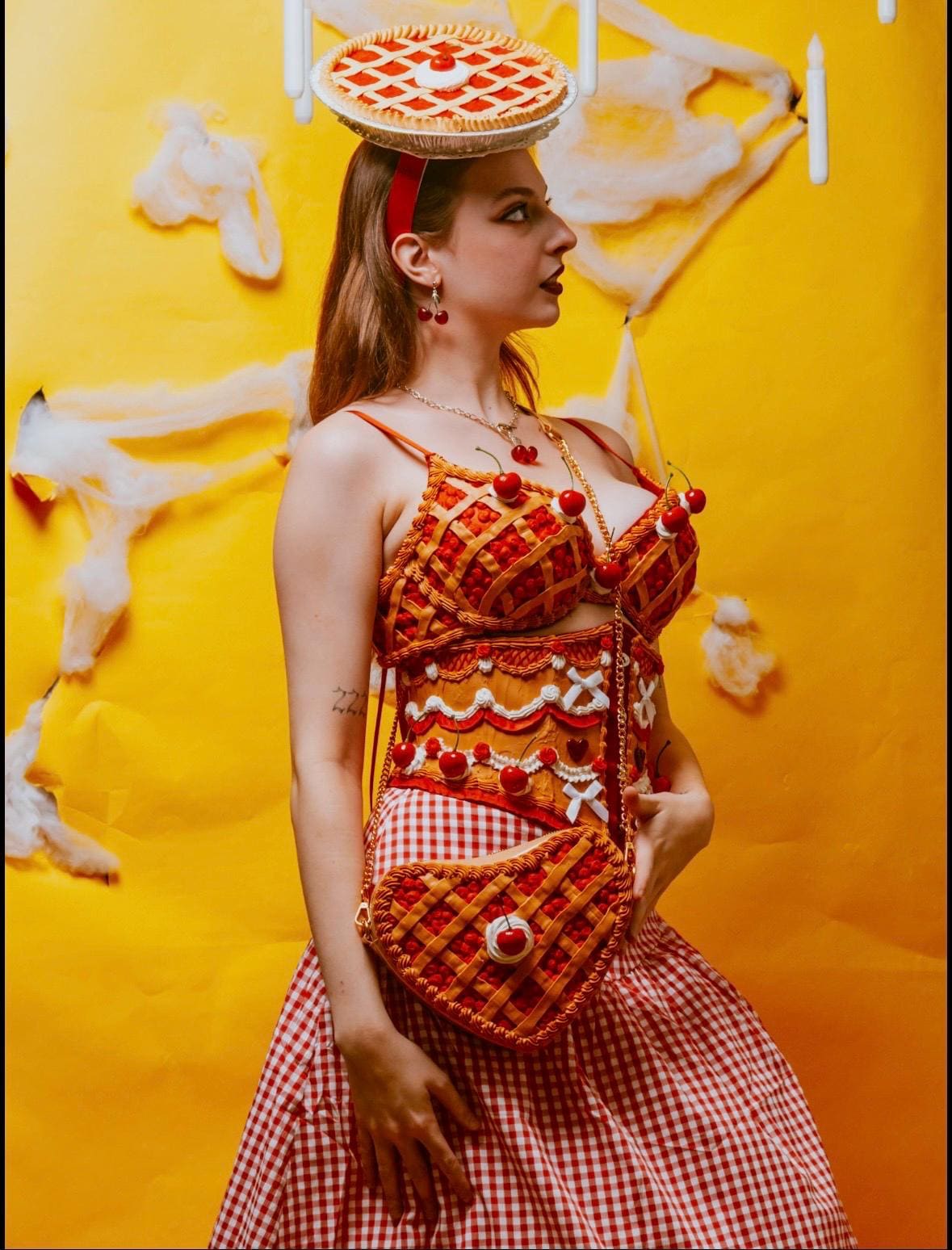 Heart Shaped Cherry Pie Purse