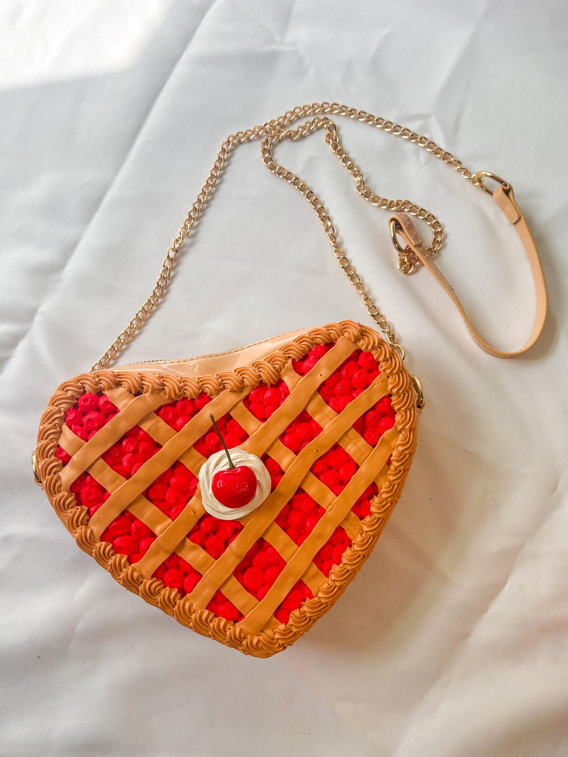 Heart Shaped Cherry and Blueberry Pie Purses