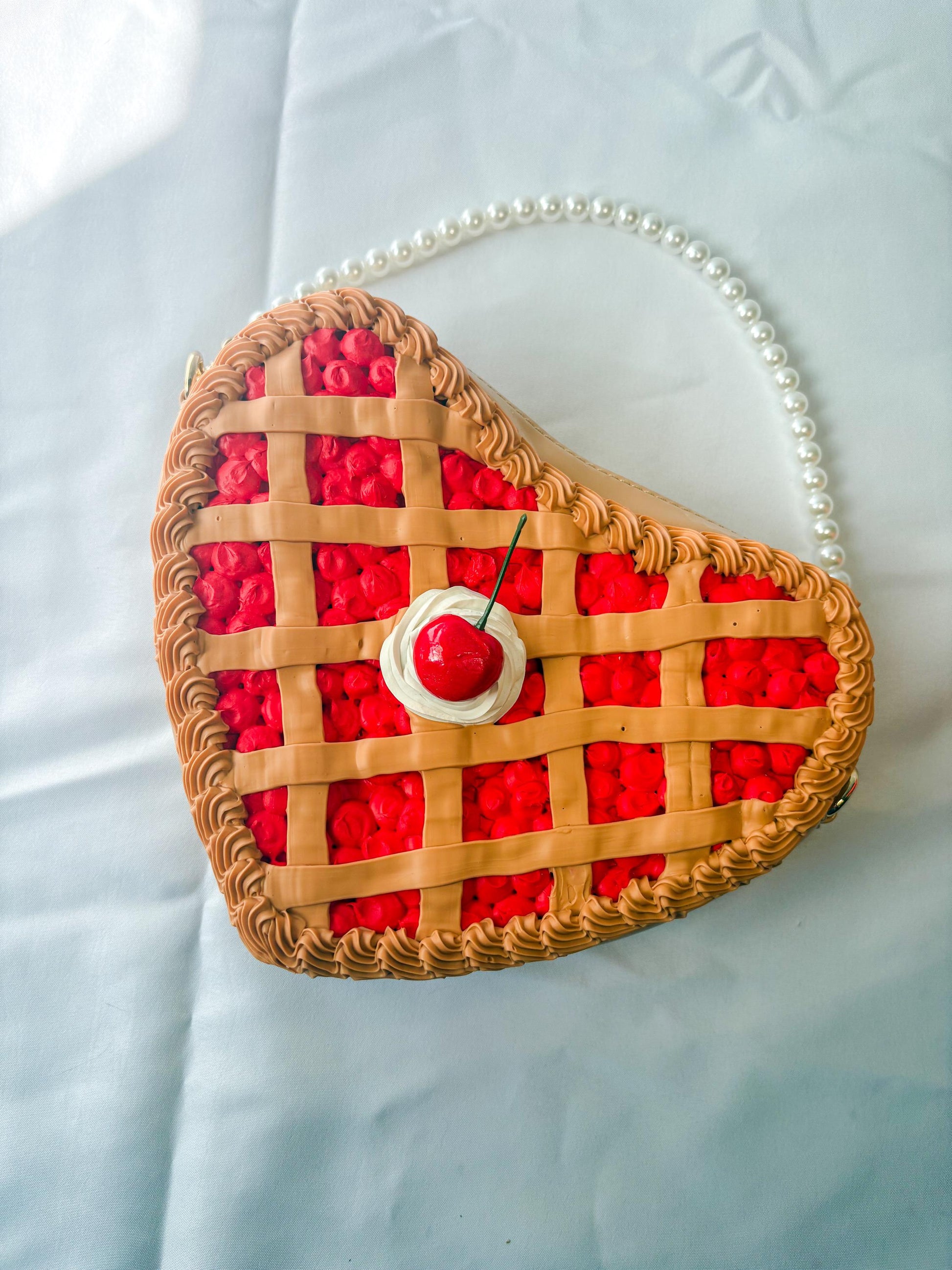 Heart Shaped Cherry Pie Purse