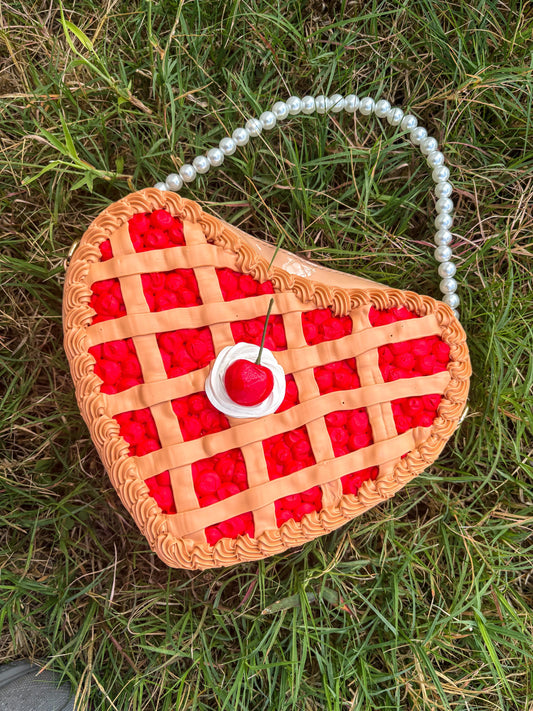 Heart Shaped Cherry Pie Purse