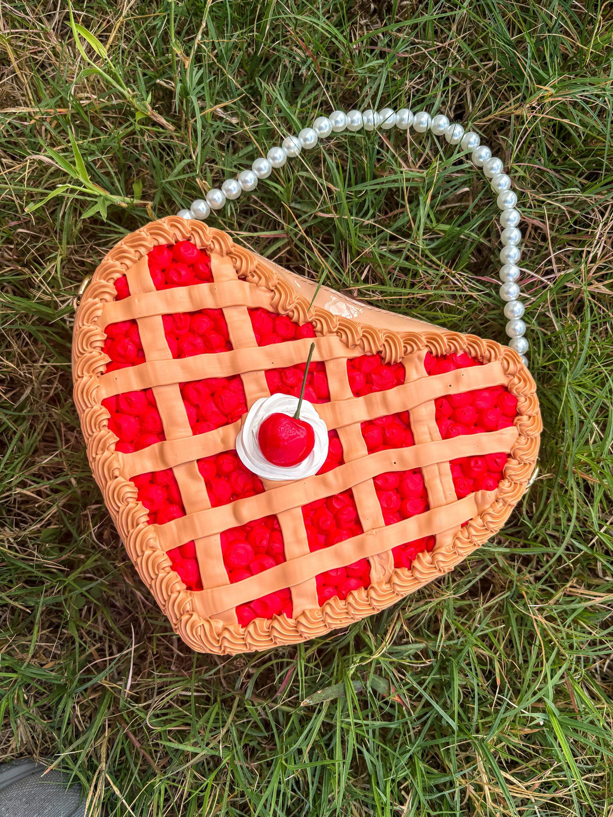 Heart Shaped Cherry and Blueberry Pie Purses